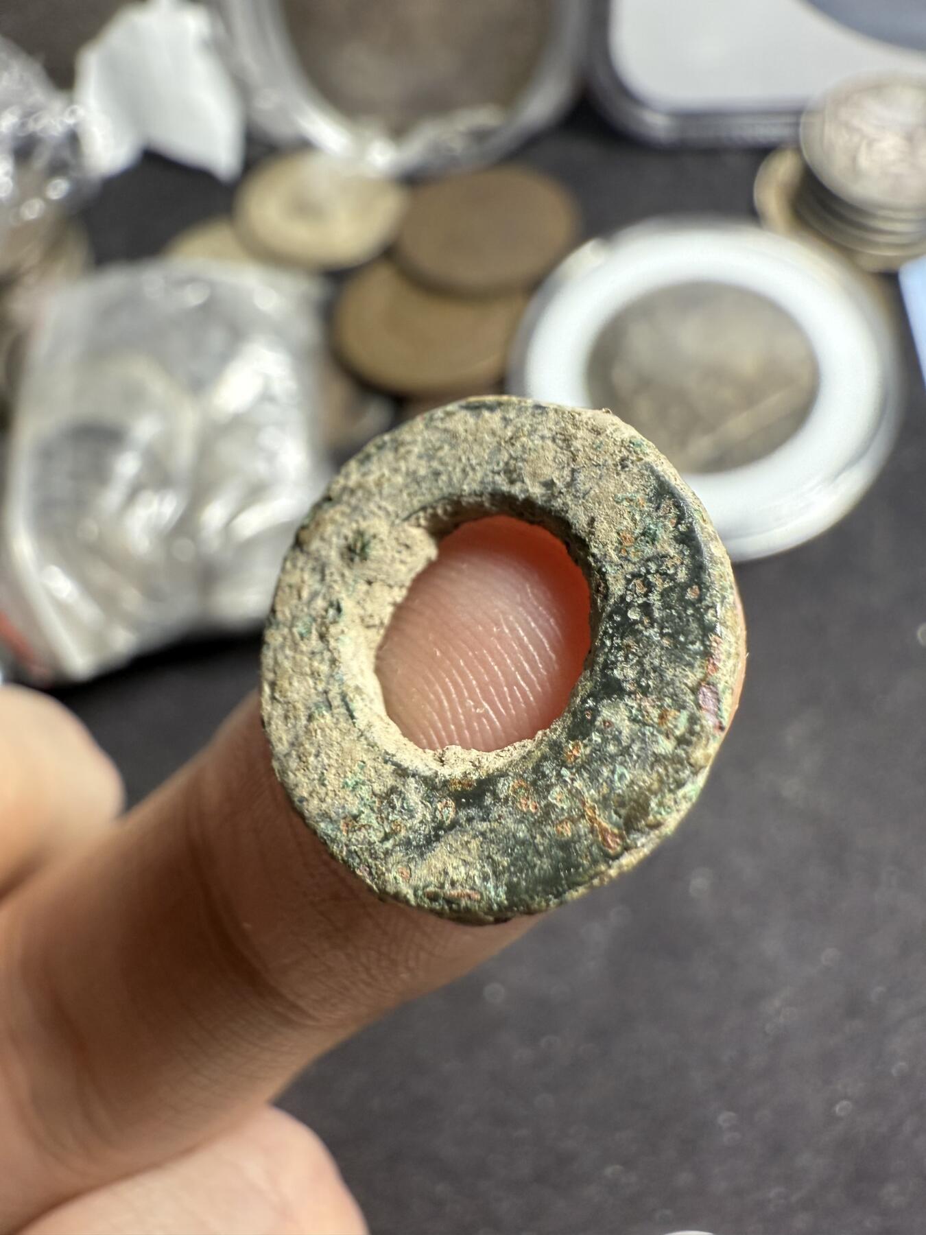 南宋泉阁俄币 外币 国币 专场第六期 唐 七河地区无文砝码钱 小样 圆孔 少见