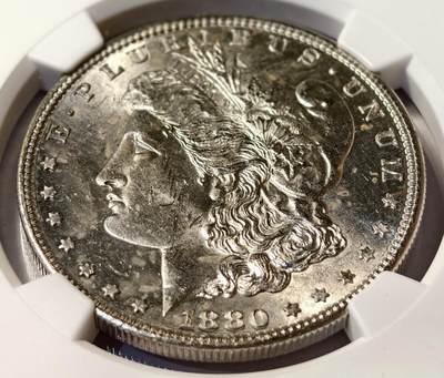 紫瑗钱币——第551期 - 美国 1880年 S版 摩根 大头妹1美元 银币 NGC MS62