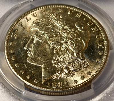 紫瑗钱币——第566期 - 美国 1881年 S版 摩根 大头妹 1美元 银币 PCGS MS63