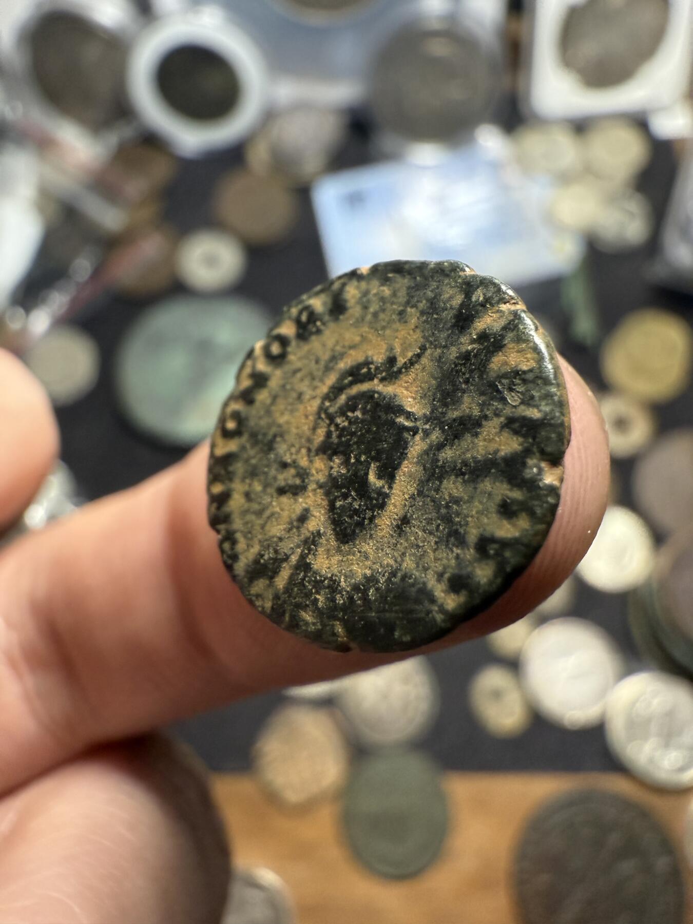 南宋泉阁俄币 外币 国币 专场第六期 古罗马 公元383-408年 东罗马皇帝 阿卡狄乌斯正面像小铜币