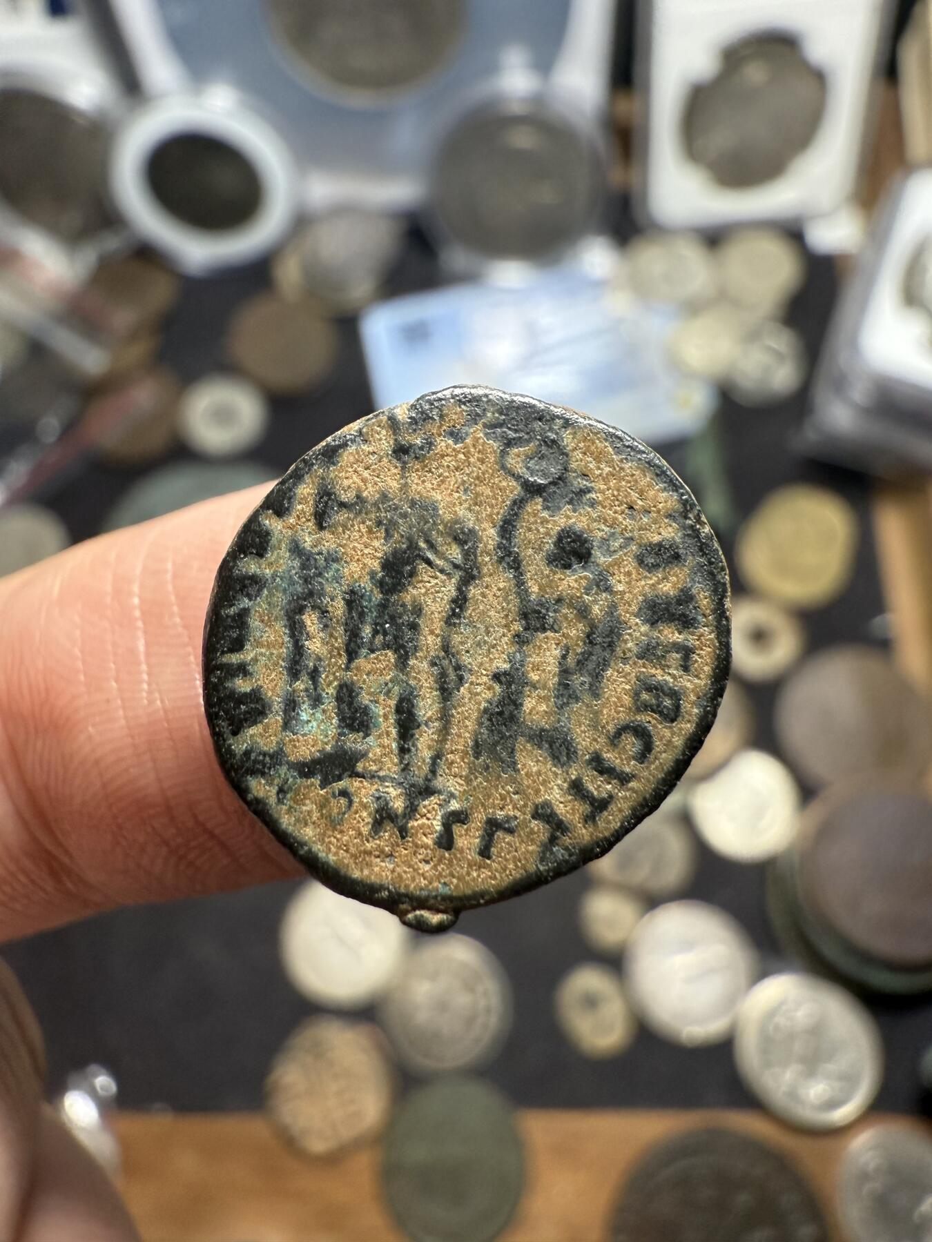 南宋泉阁俄币 外币 国币 专场第六期 古罗马 公元383-408年 东罗马皇帝 阿卡狄乌斯小铜币 打制清晰 品相好