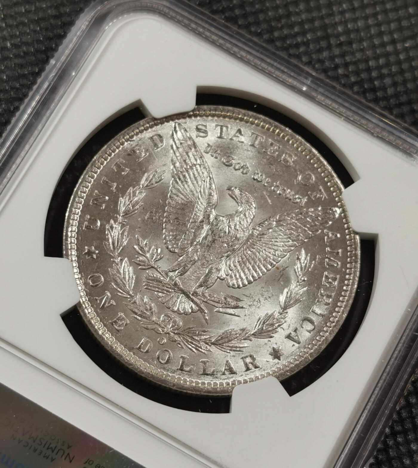 甄臻铺-世界钱币拍卖（第7期）新铺开张，欢迎捧场 NGC-MS63 1888年O版摩根，年份中的少见版别