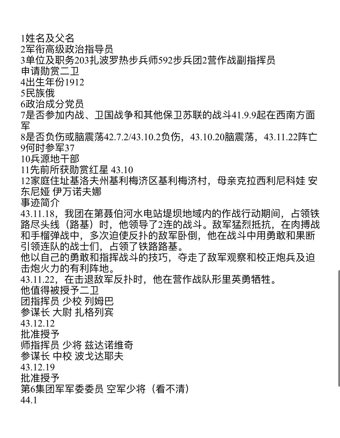 大猫徽章拍卖第266期 苏联43二卫 档案齐全