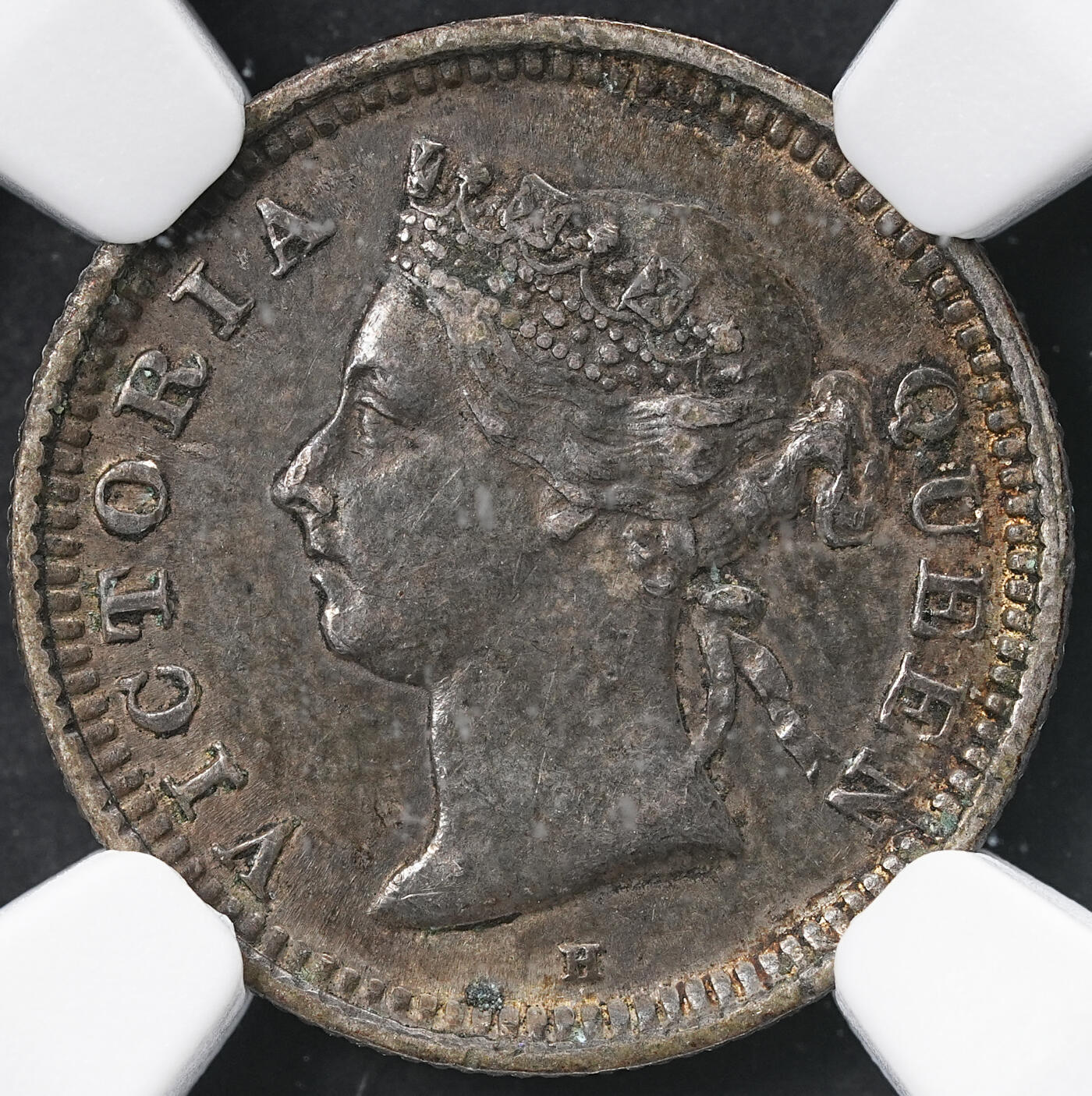 修遠堂世界钱币第六十期 NGC AU50 1897年海峡5分银币 喜敦厂 