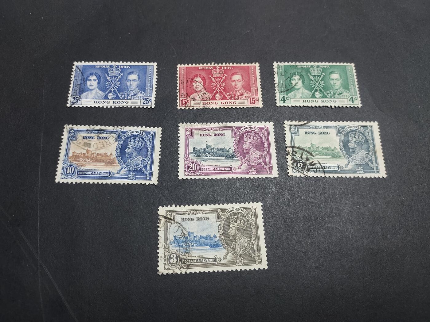 博彦收藏 KT 3月16日 8点 邮票专场 香港 1935银禧等旧票2套 上品