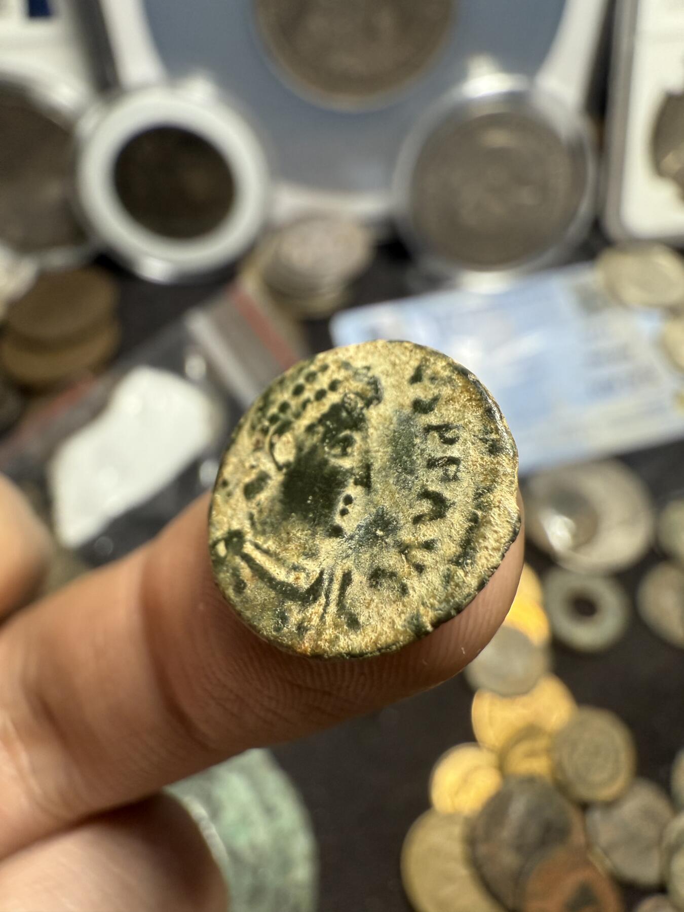 南宋泉阁俄币 外币 国币 专场第六期 古罗马 公元384-423 霍诺留小铜币 罗马东西分裂后 西罗马第一位皇帝 头像打制不错