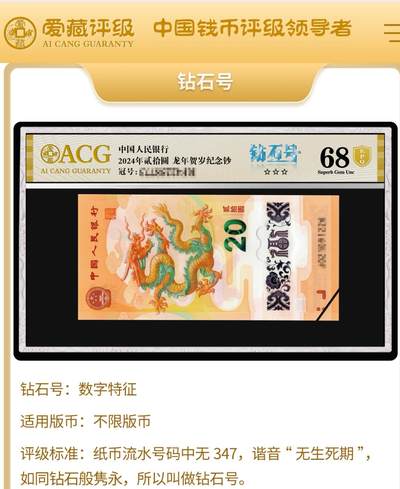 1972年纺织工人五角，五星光辉钻石号+龙行龘龘豹子身！爱藏严评65E，三星无斑，号码全程无347尾985，带五星光辉个性标！稀少荧光品种，值得收藏，按图发货！