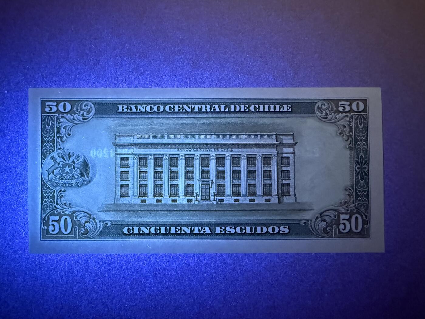 《艾美收藏》第190期-周日欧洲精品汇 智利50埃斯库多 UNC 智利总统帕尔马 双尾