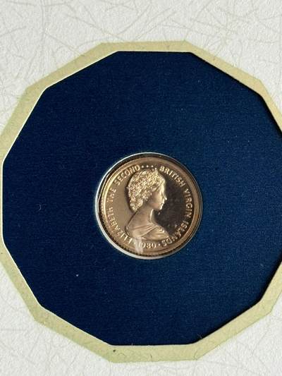 八十六场（精选）全场顺丰包邮 - 金币！！！1980年维京群岛25$金币，1.5g，12k金。全新品相！连原壳未拆！！！