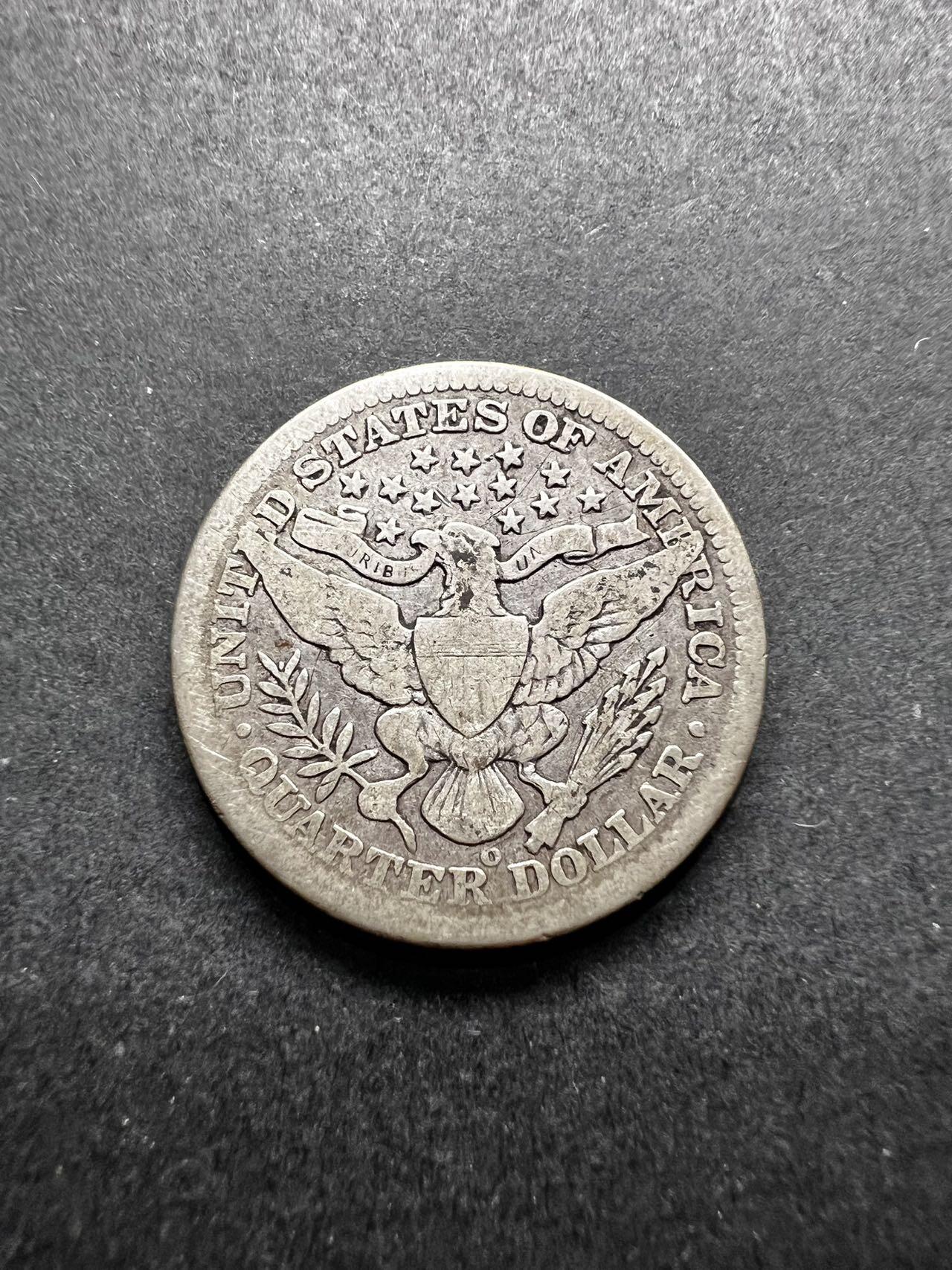 聚福钱庄★世界钱币第四期 全场包邮 欢迎参拍 美国1902年巴伯25分银币