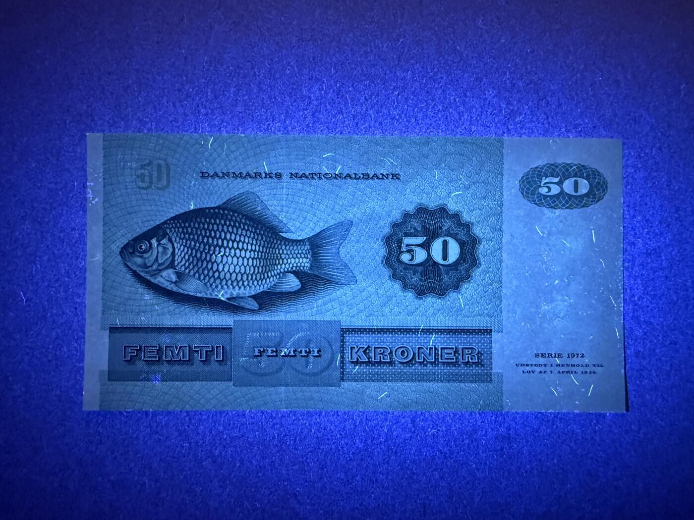 《艾美收藏》第190期-周日欧洲精品汇 丹麦50克朗 UNC 1985年 局部荧光