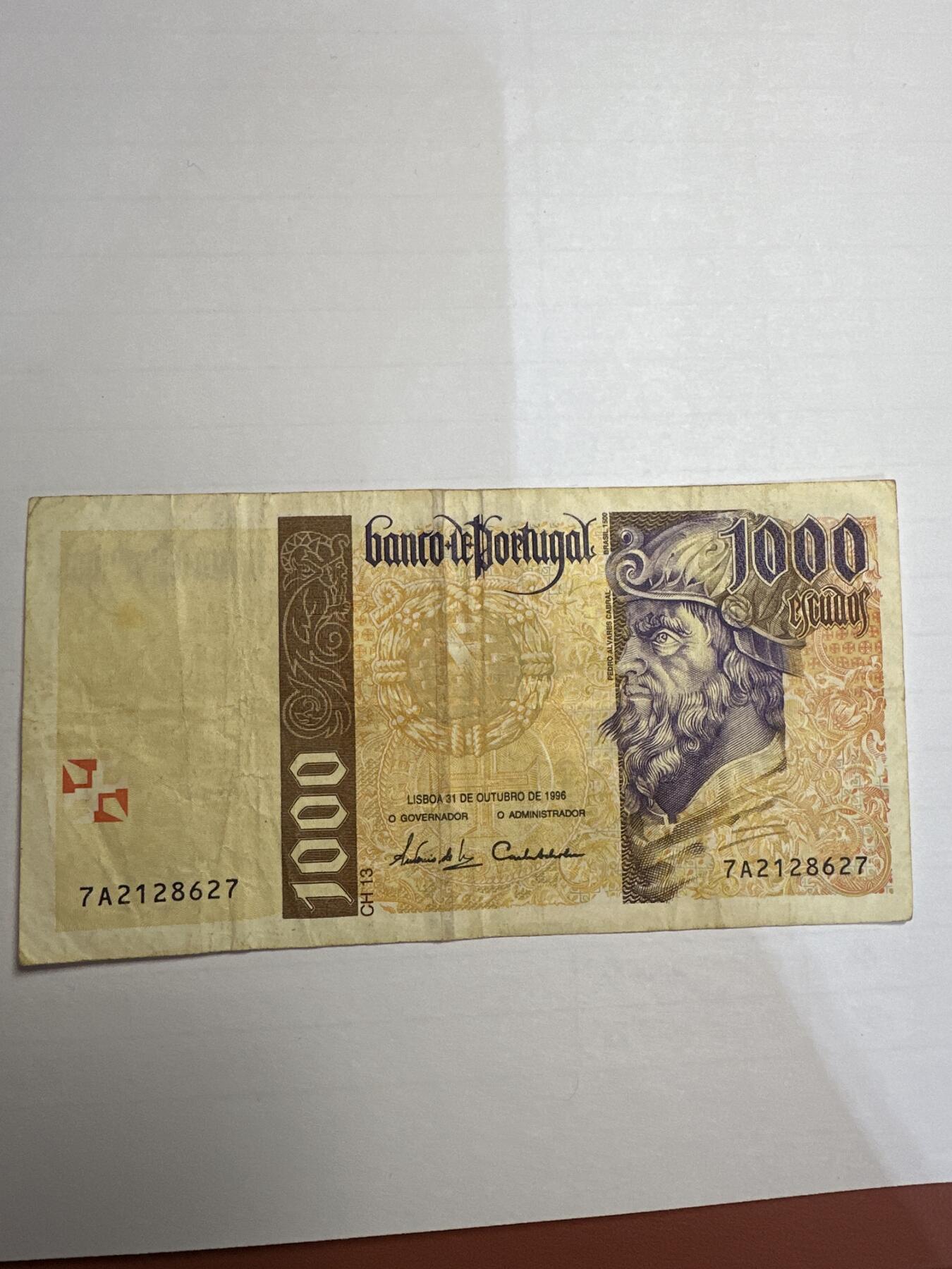 第二弹 纸币专场 1998年葡萄牙1000埃斯库多