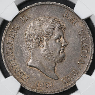 修遠堂世界钱币第六十期 - NGC MS63 1858年那不勒斯和西西里王国120 GRANA大银币 老彩