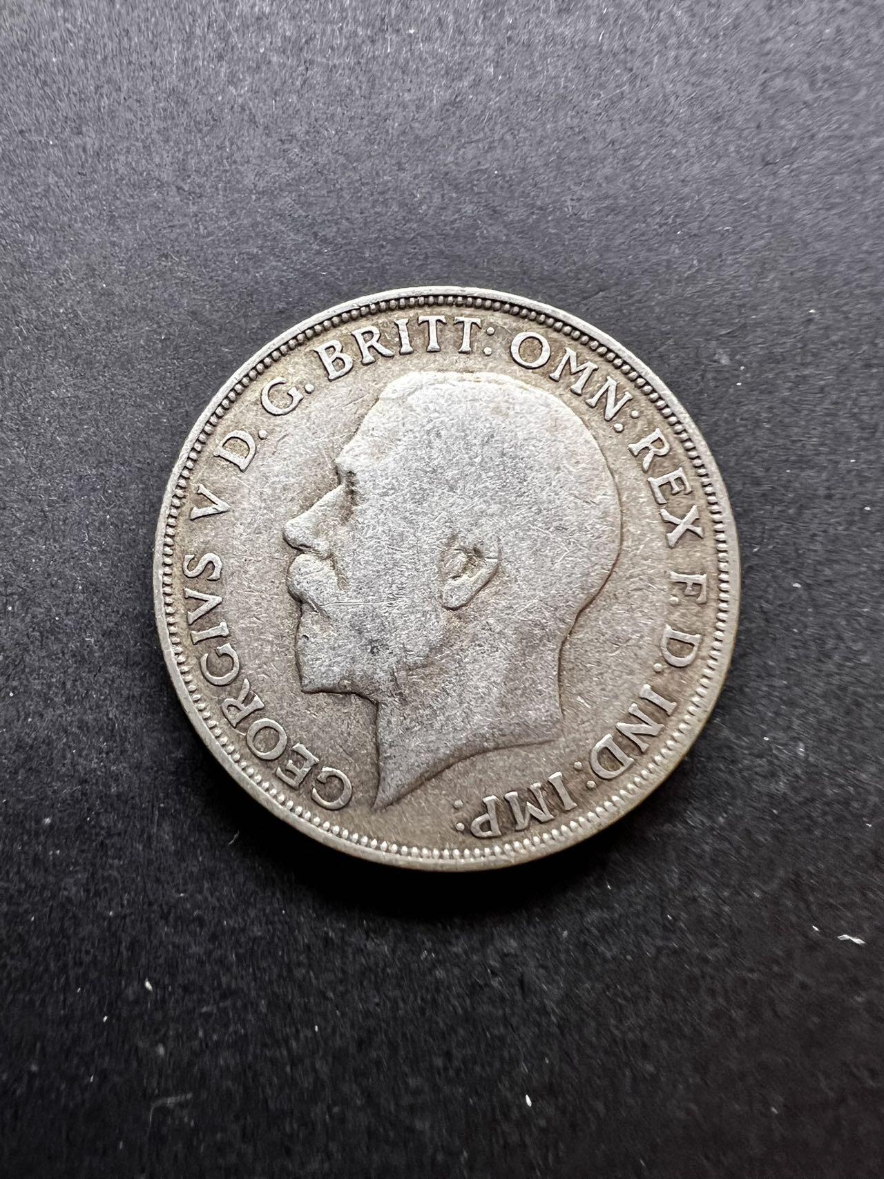 聚福钱庄★世界钱币第四期 全场包邮 欢迎参拍 英国1920年1弗林银币（2先令）