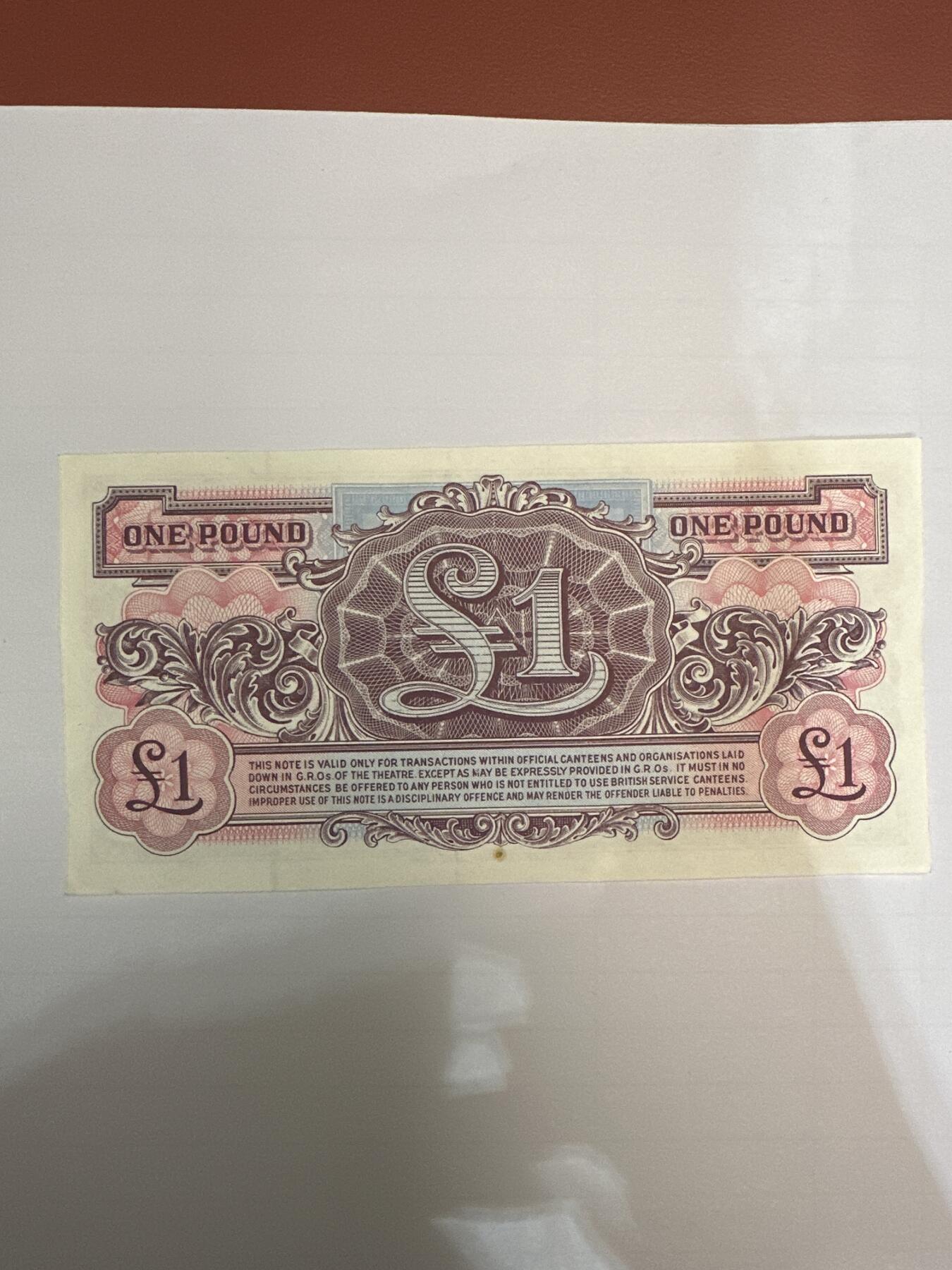 第二弹 纸币专场 1990年英国军票1英镑