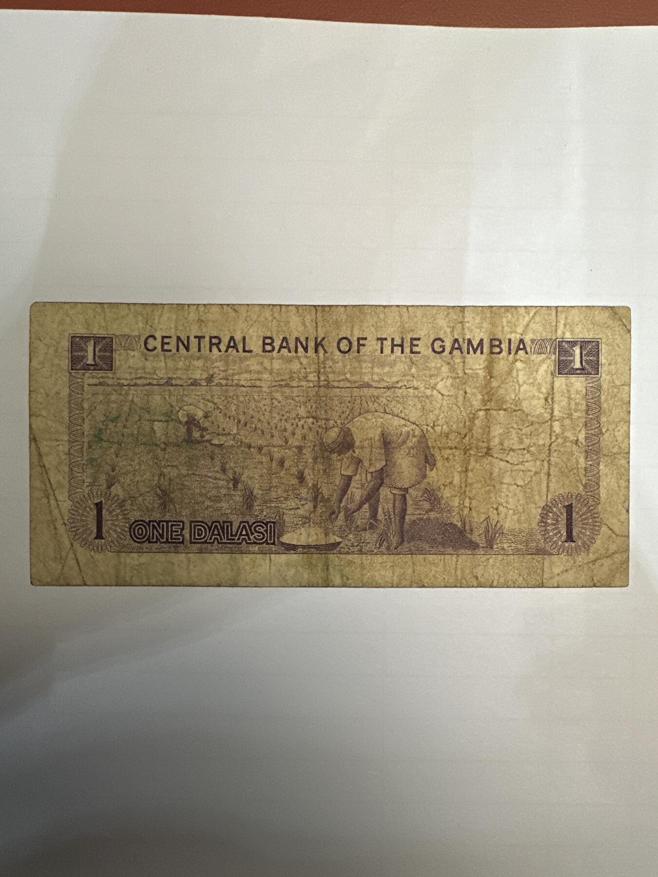 第二弹 纸币专场 1971年冈比亚1达拉西