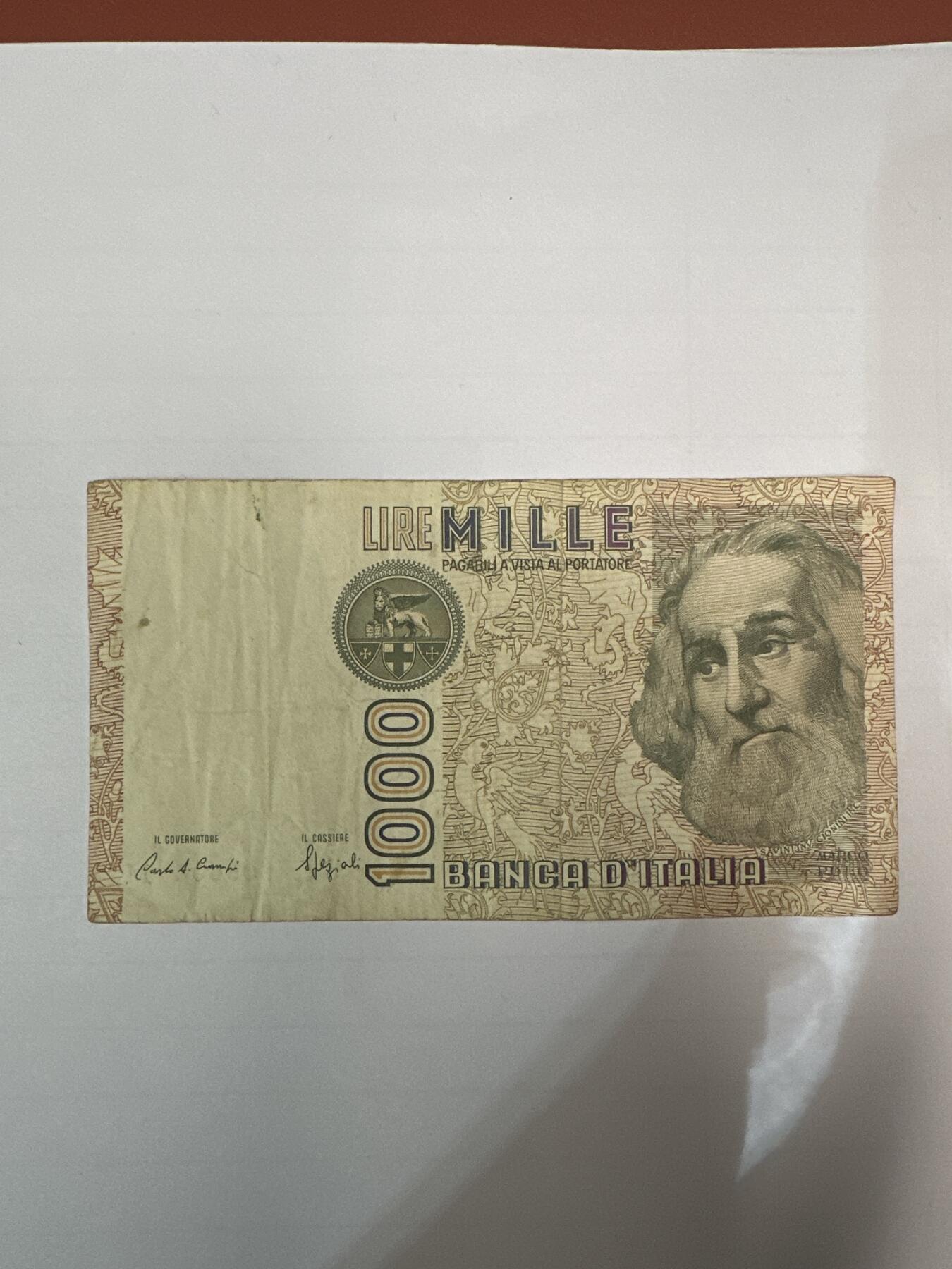 第二弹 纸币专场 1982年意大利1000里拉
