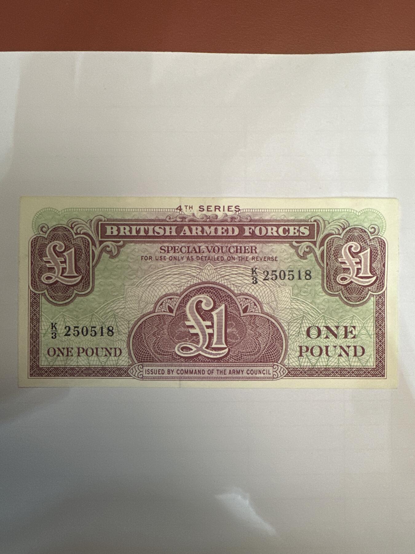 第二弹 纸币专场 1962年英国第四版军票1英镑