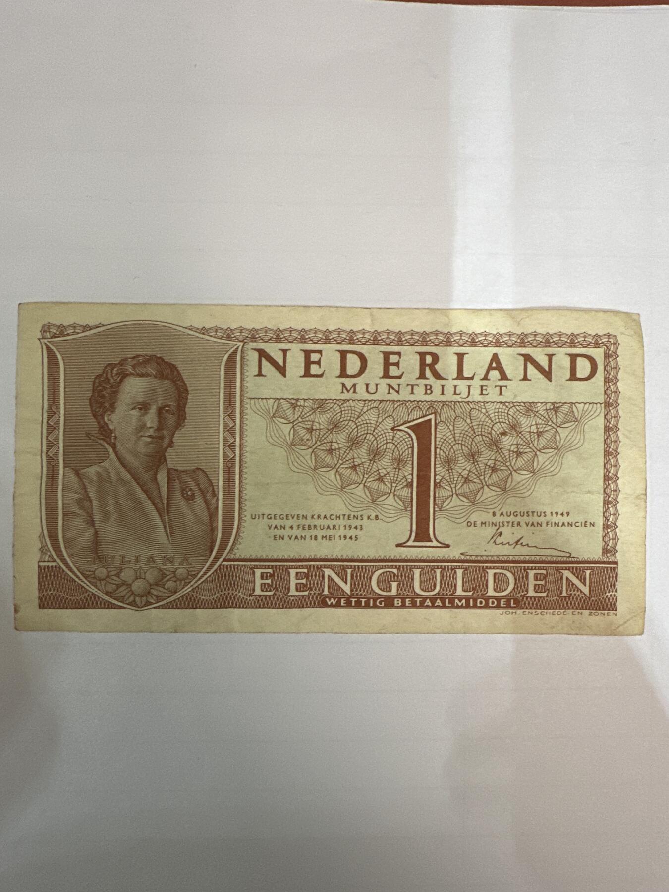 第二弹 纸币专场 1949年荷兰1盾