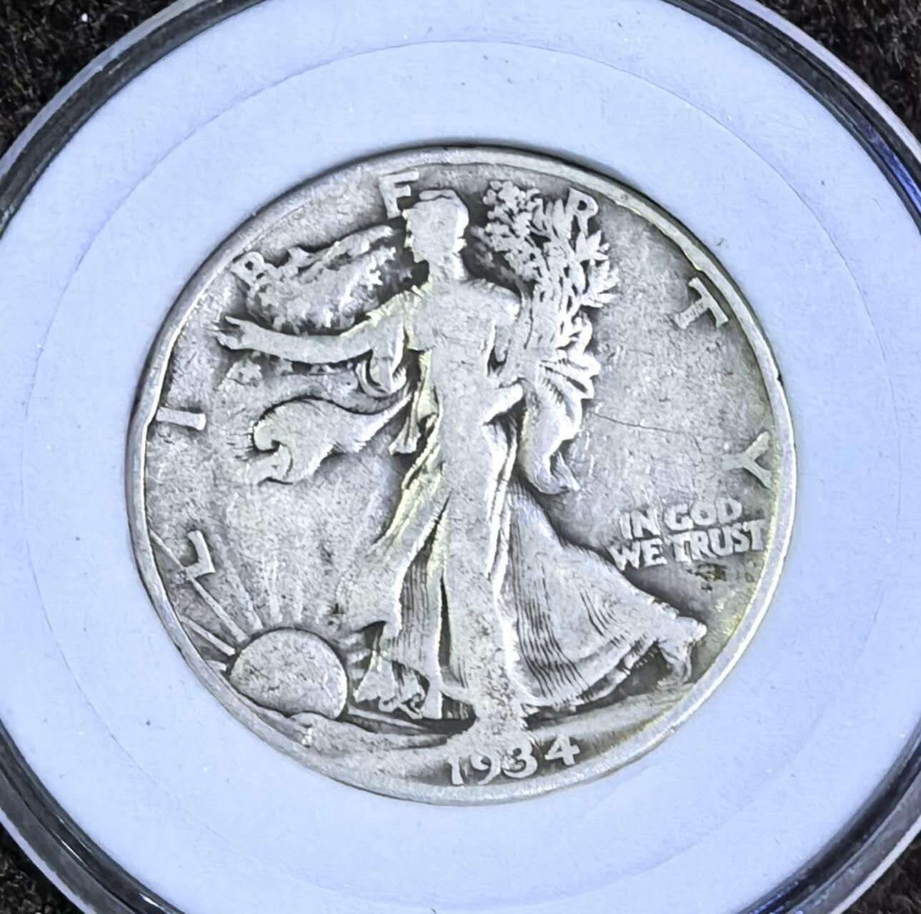 北京马甸外国币专卖第135期，外国币专场，陆续上拍，欢迎关注 1934年美国半美元银币