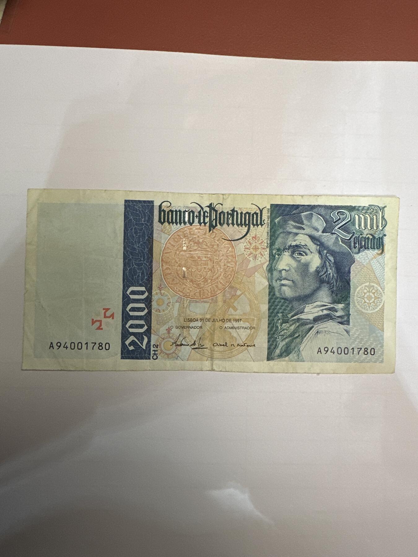 第二弹 纸币专场 1997年葡萄牙2000埃斯库多