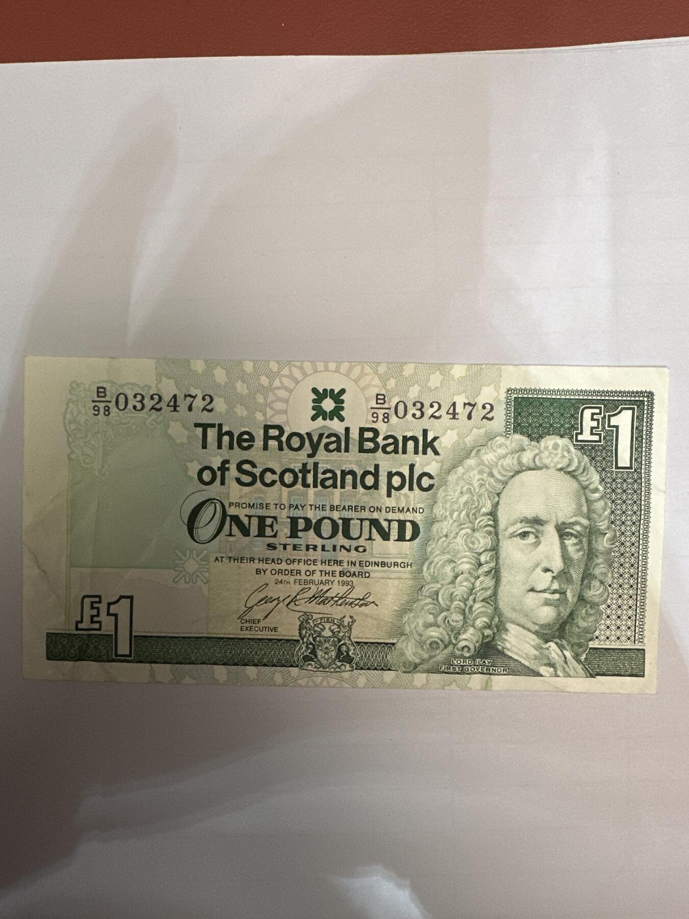 第二弹 纸币专场 1993年苏格兰1英镑