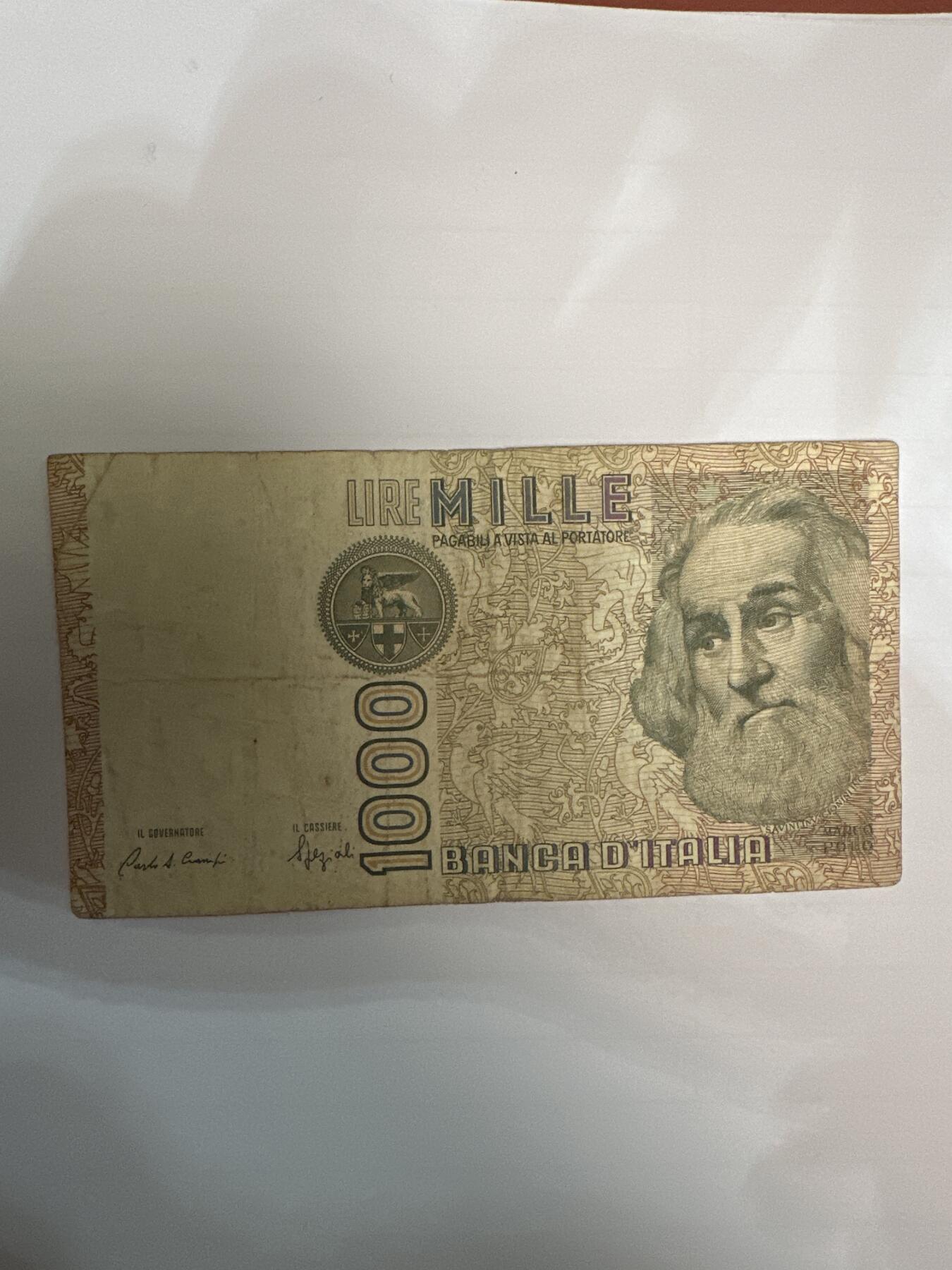第二弹 纸币专场 1982年意大利1000里拉