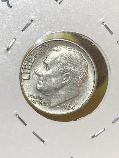 2025年第十二场(总第三十八场）外国好品散币(免佣金) - 好品美国🇺🇸1964年一角银币(D标丹佛厂)