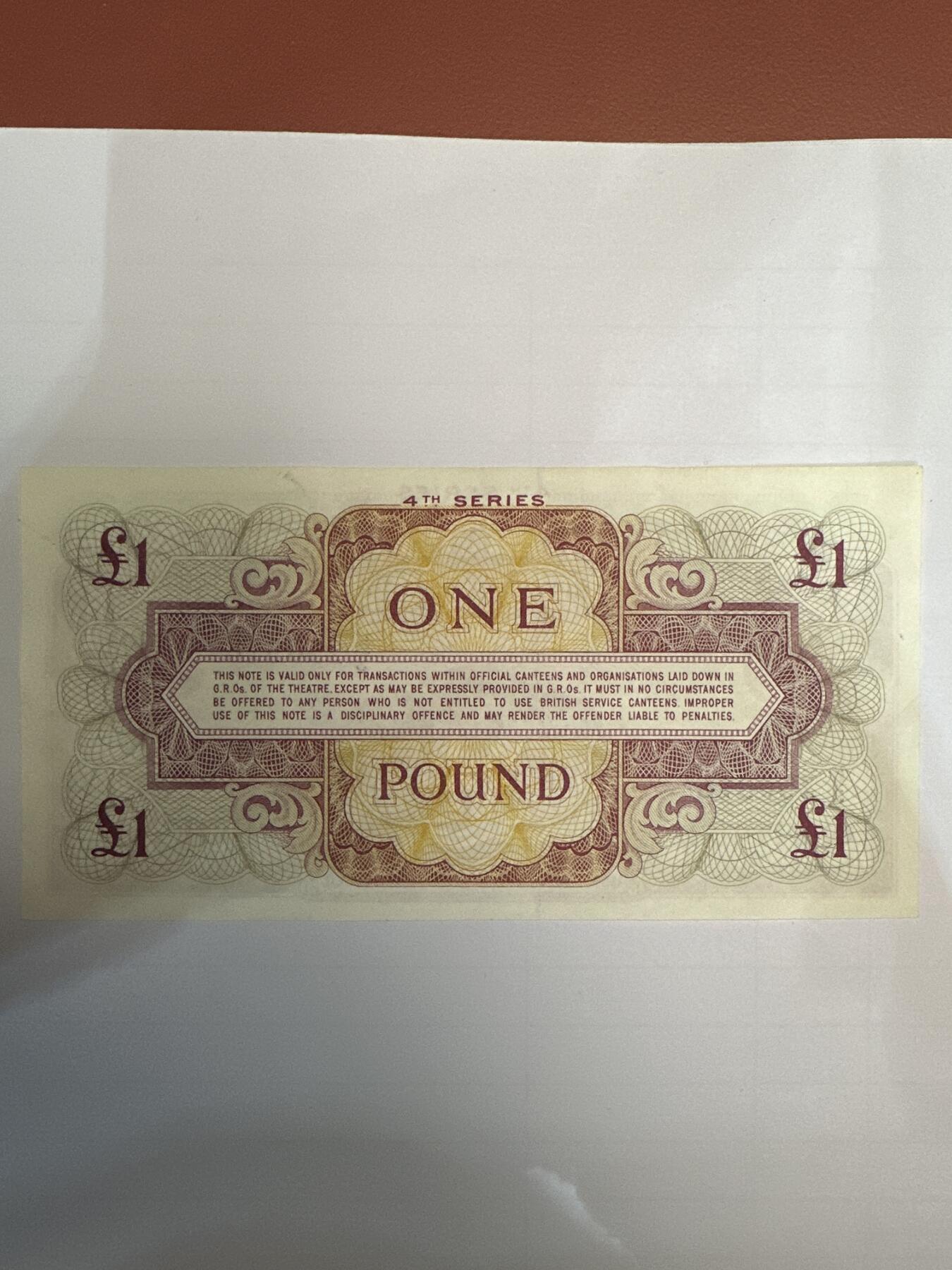 第二弹 纸币专场 1962年英国第四版军票1英镑