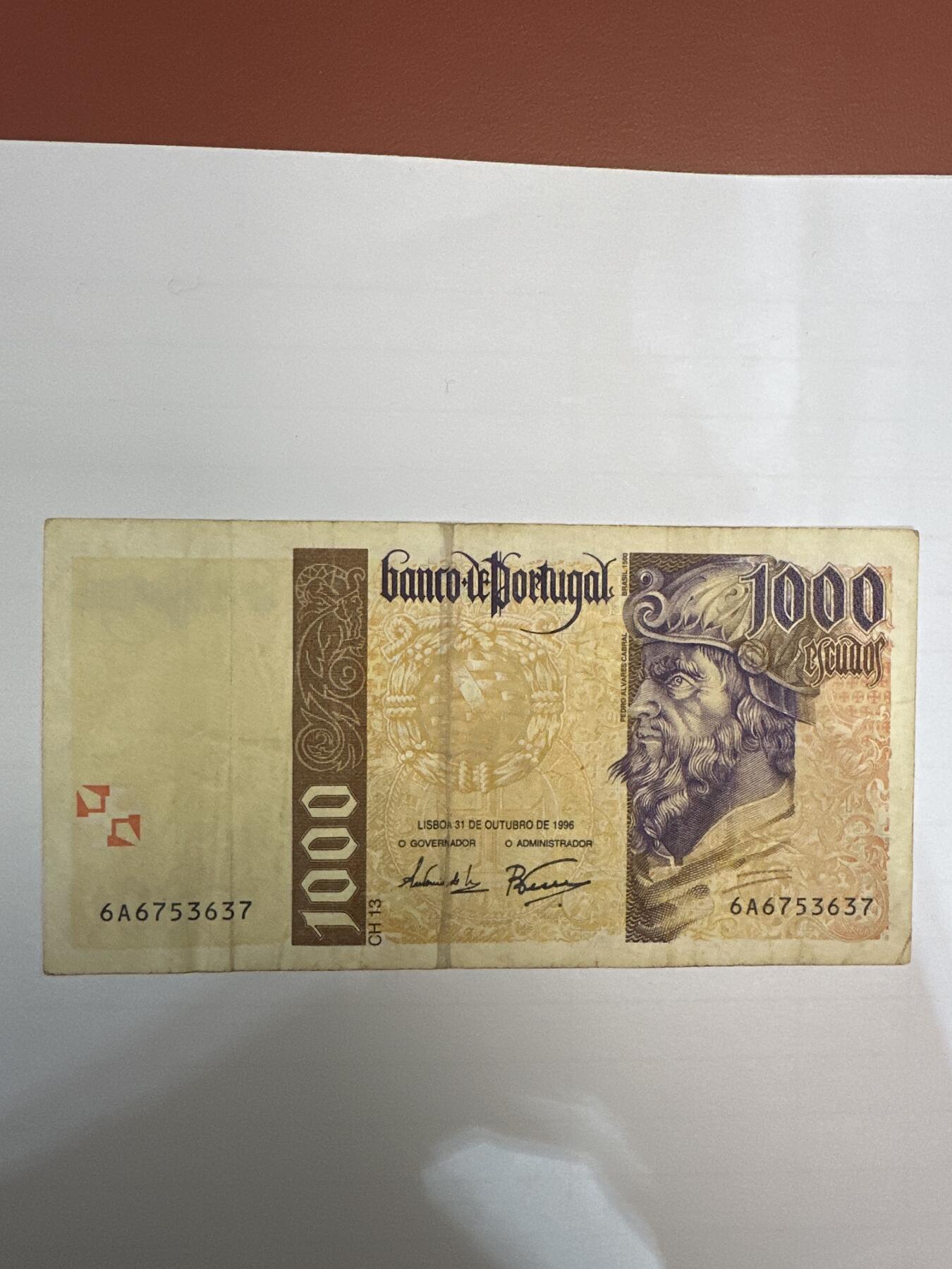 第二弹 纸币专场 1998年葡萄牙1000埃斯库多