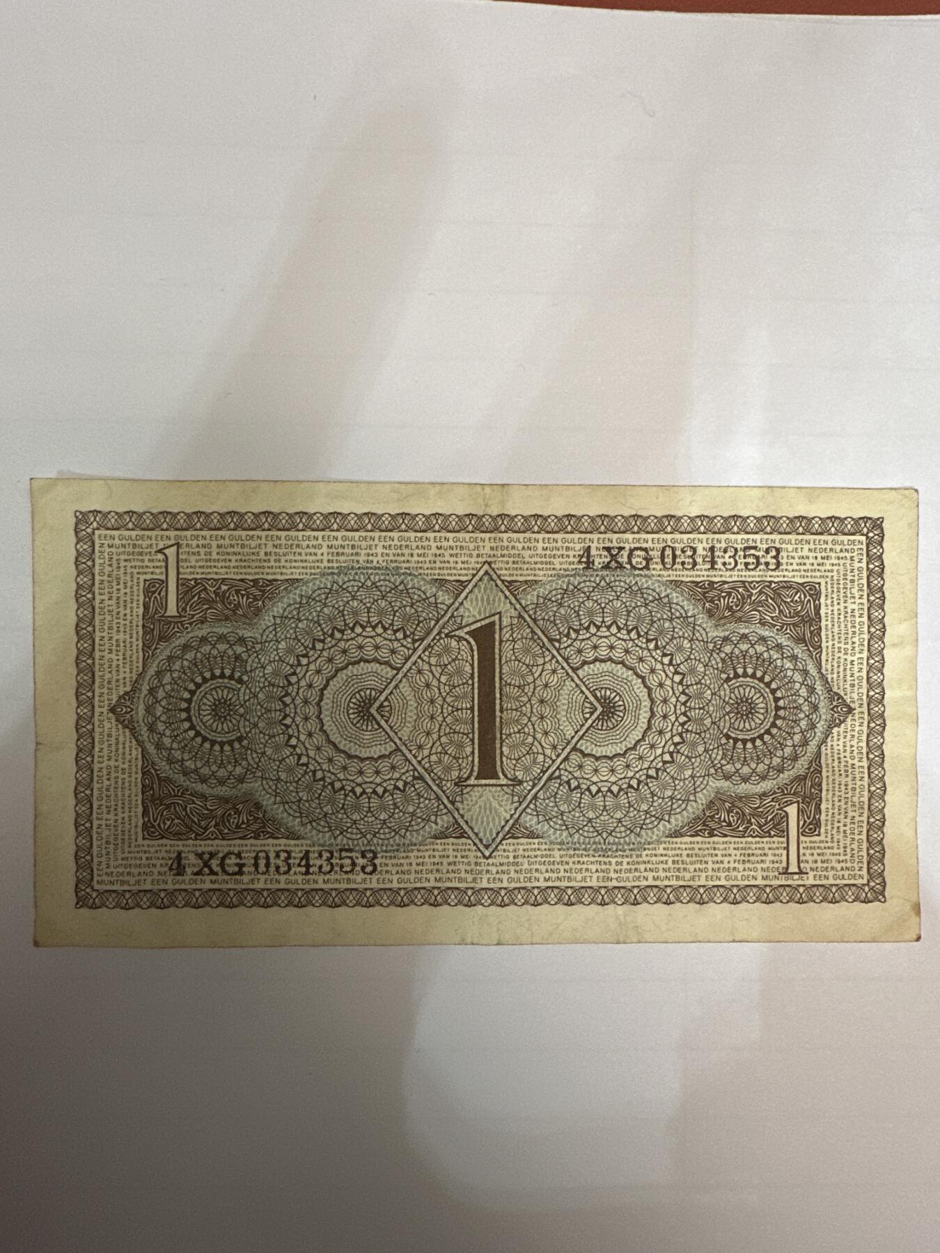 第二弹 纸币专场 1949年荷兰1盾