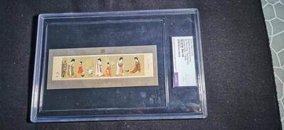 刘世昌艺术品销售中心～虎踞龙蟠*金杨在线联拍群第514期 - 1984年T.89.《中国绘画.唐.簪花仕女图》特种邮票小型张（ASG   VF/XF85    串号：1087032-001）1枚。