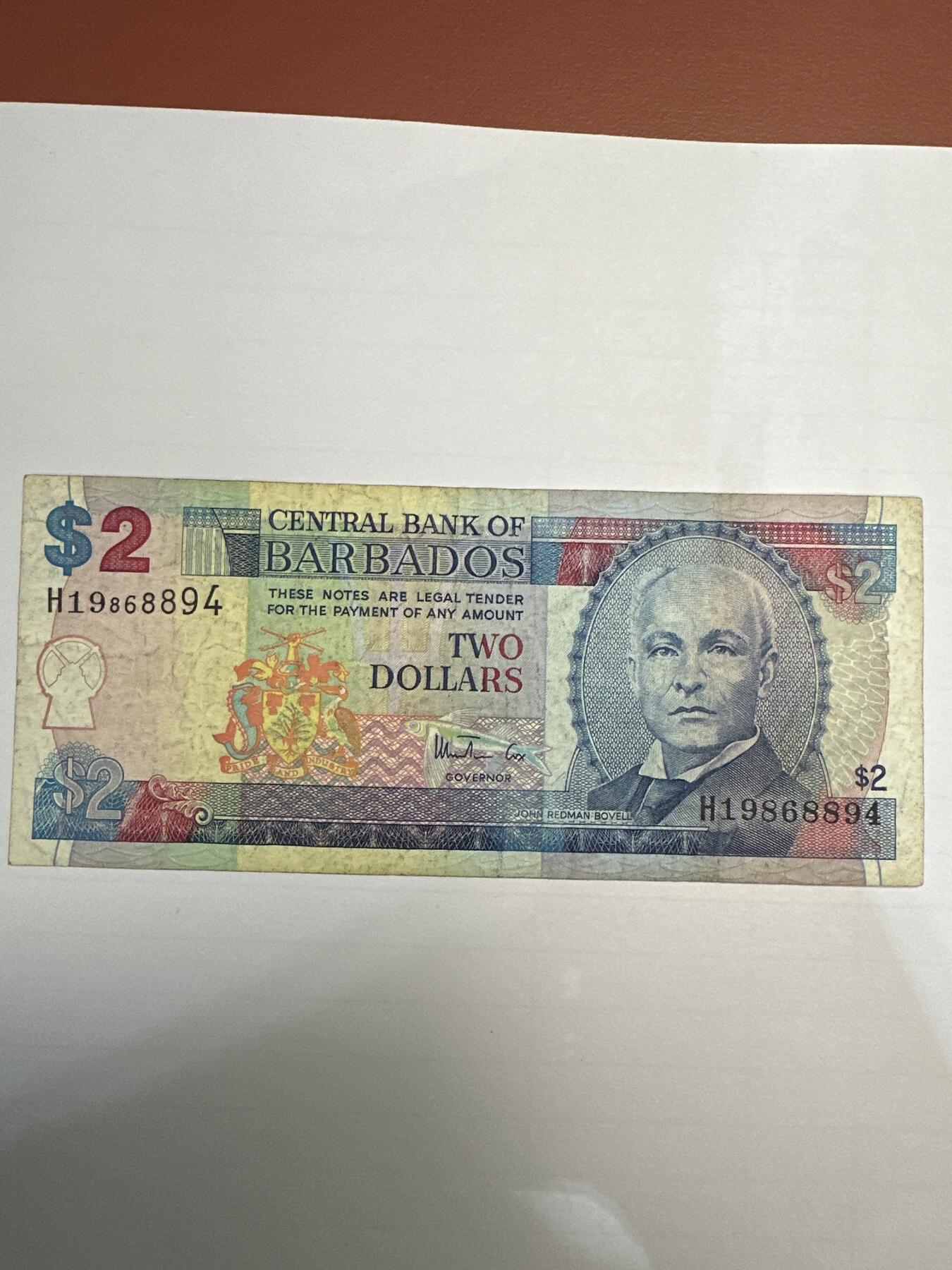 第二弹 纸币专场 巴巴多斯2美元