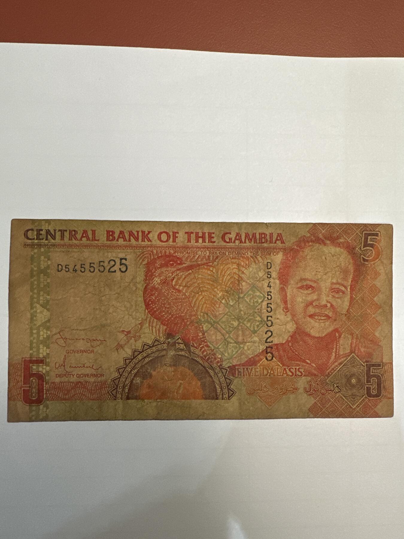 第二弹 纸币专场 冈比亚5达拉西
