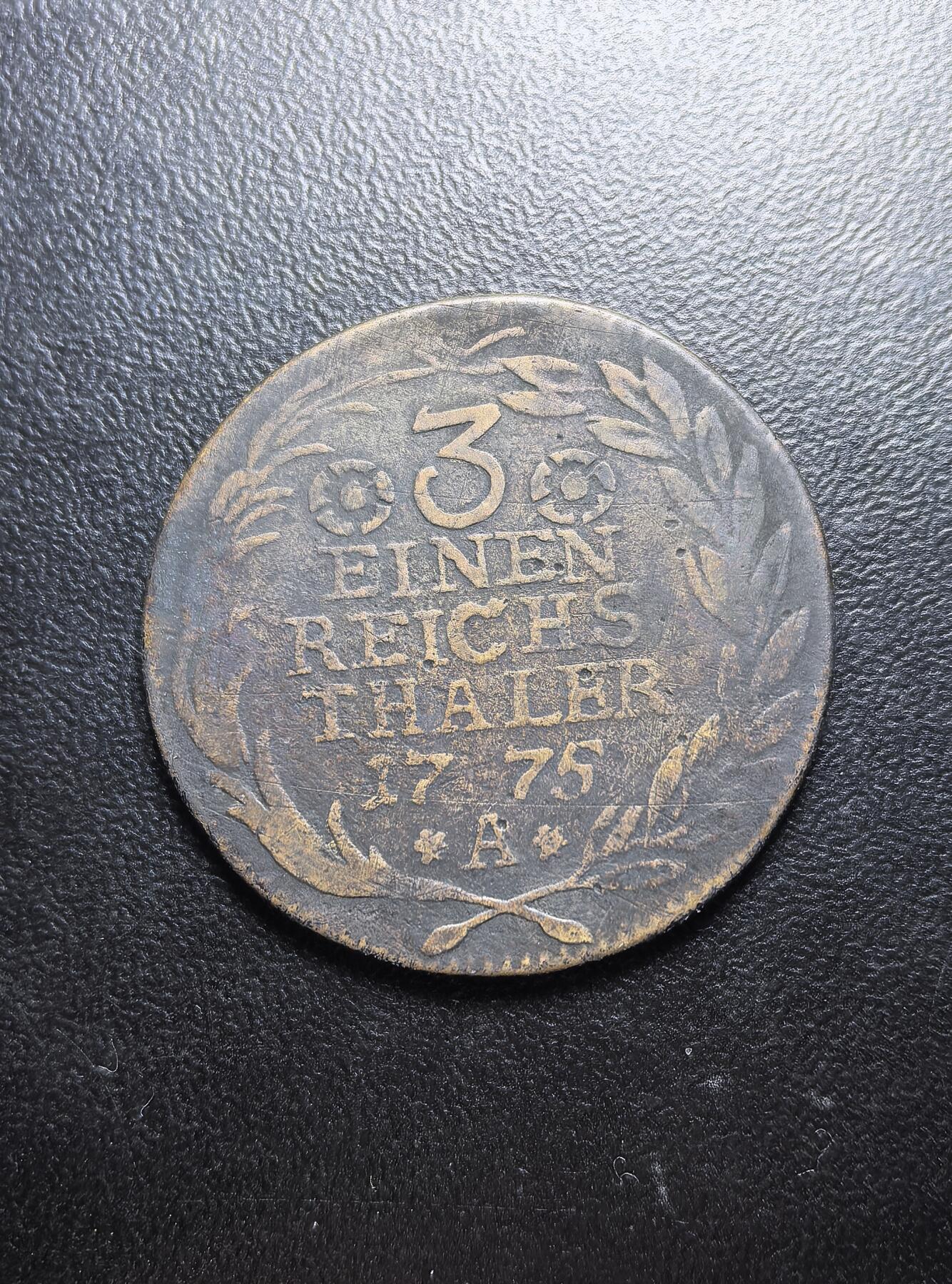 南宋泉阁俄币 外币 国币 专场第六期 私铸 1775年 普鲁士 弗雷德里希2世 1/3泰勒银币老仿 含铜量高