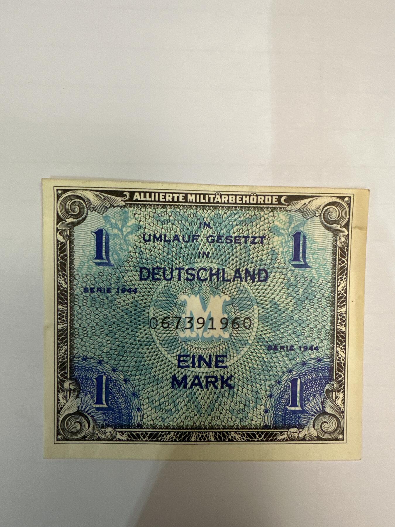 第二弹 纸币专场 1944年德国1马克军票