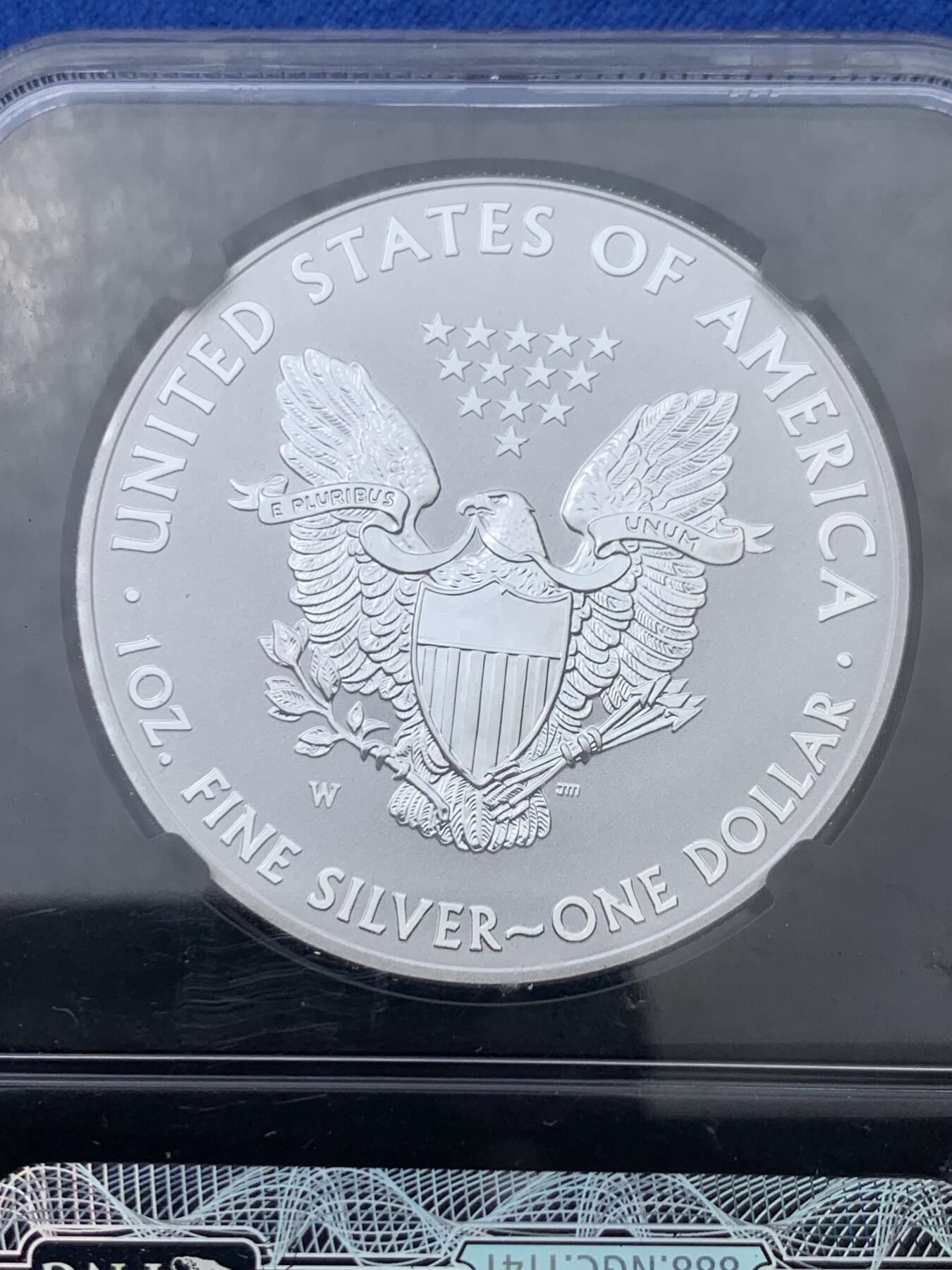 《竞宝斋》第360场 周日，周一  2场连拍 （全场包邮） NGC PF70 美国 2013-W 行走女神 逆向精制币 早期发行 西点造币局限量绝版标签