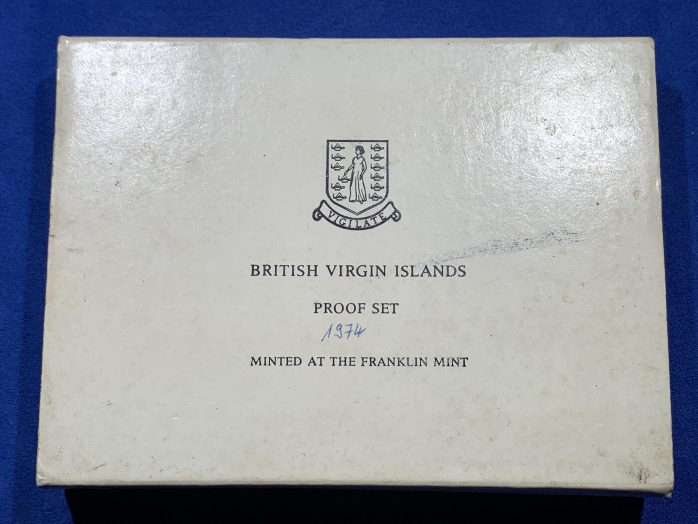 《竞宝斋》第360场 周日，周一  2场连拍 （全场包邮） 英属维京群岛 1974年 鸟类六枚套精制币 其中最大枚的是银币 25.7克925银 盒证全