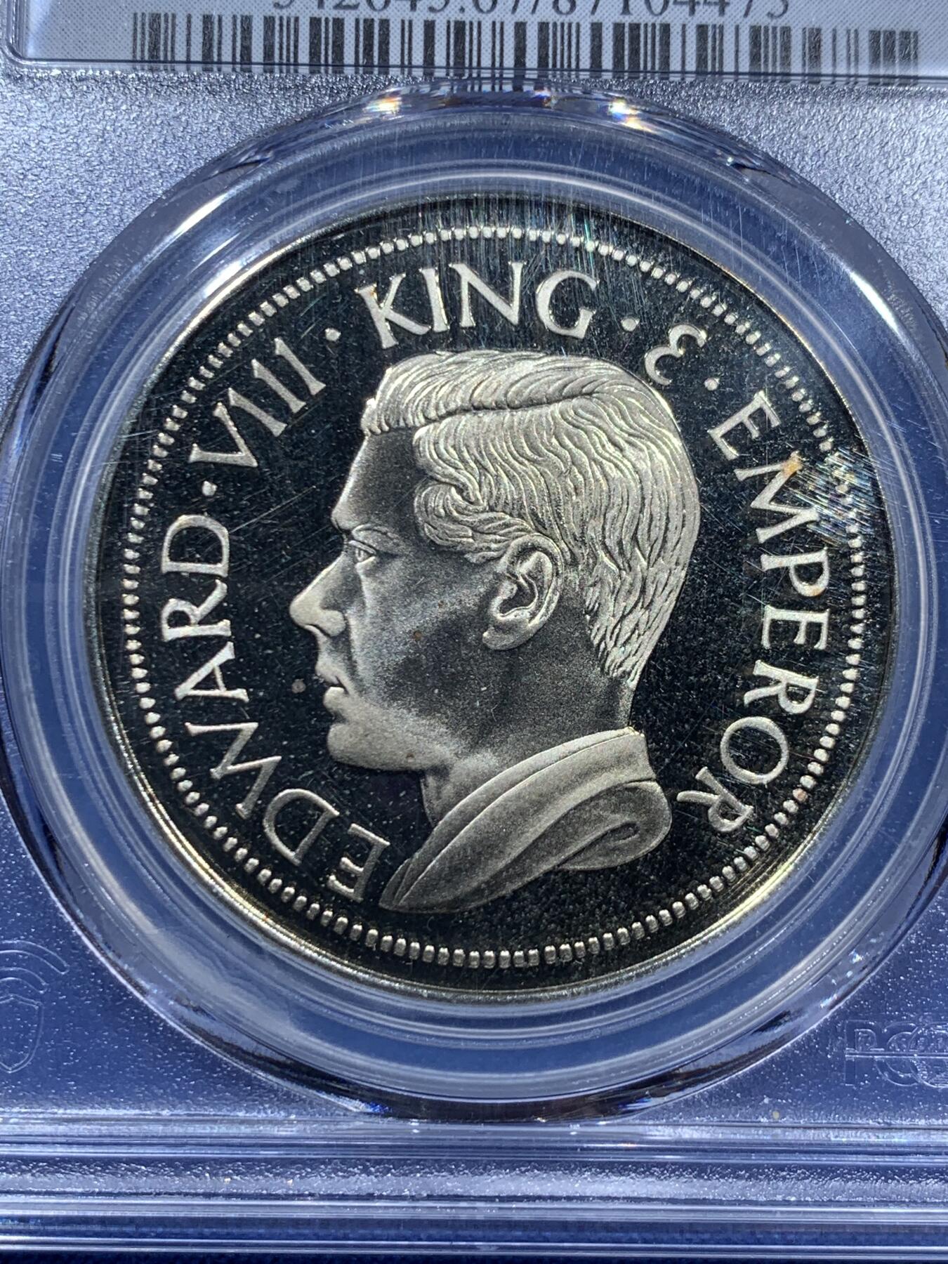 《竞宝斋》第360场 周日，周一  2场连拍 （全场包邮） PCGS PR67 亚军分 1936年（币面标注） 英国爱德华八世 英属新西兰几维鸟 克朗币 戏铸币