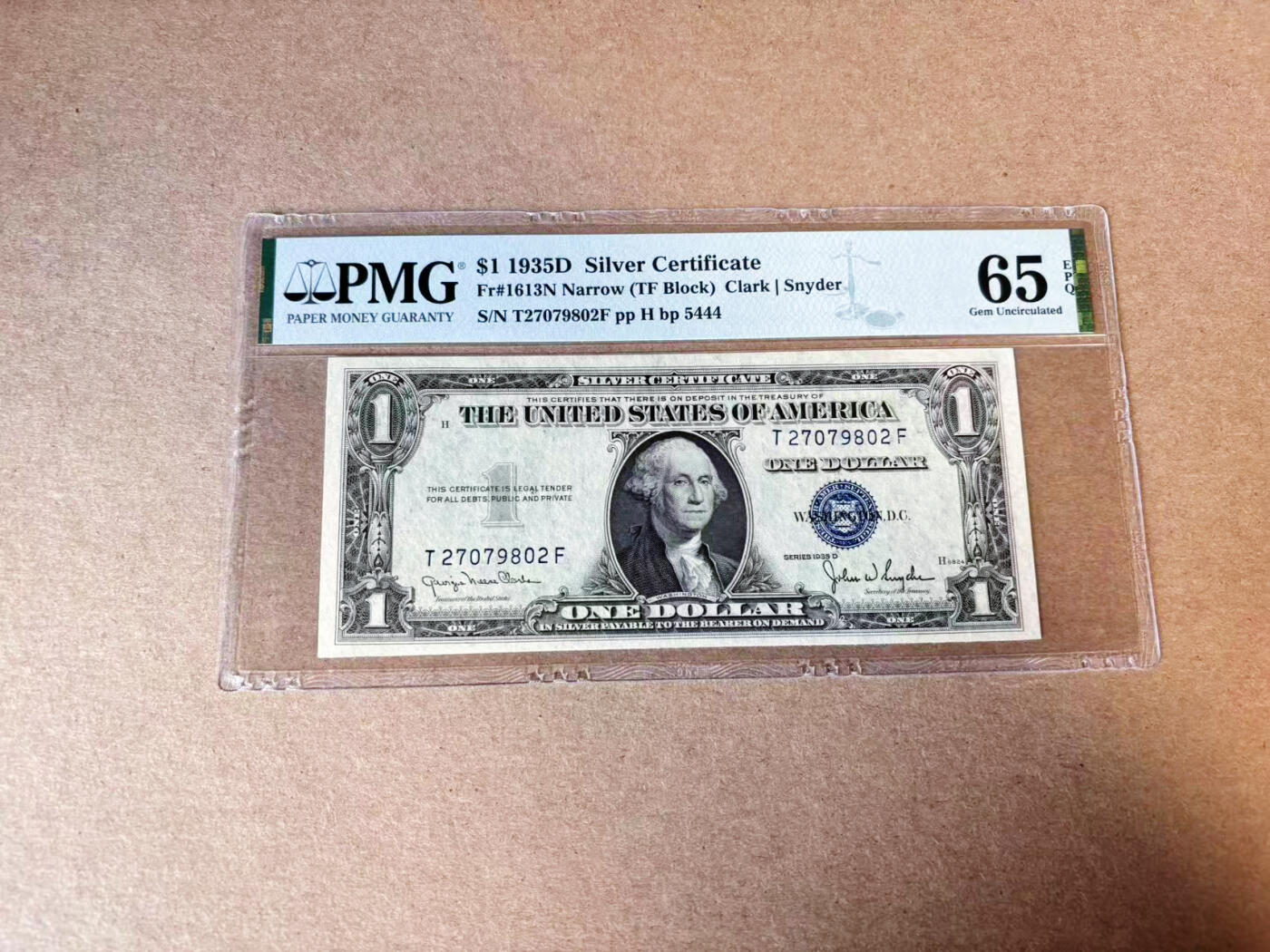 【Blue Auction】✨世界纸币精拍第629期【精】 美国 1935D 1美金 银币券 PMG65EPQ 