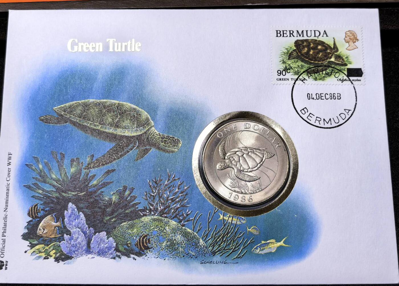 北京马甸外国币专卖第135期，外国币专场，陆续上拍，欢迎关注 1986年百慕大海龟纪念币邮币封