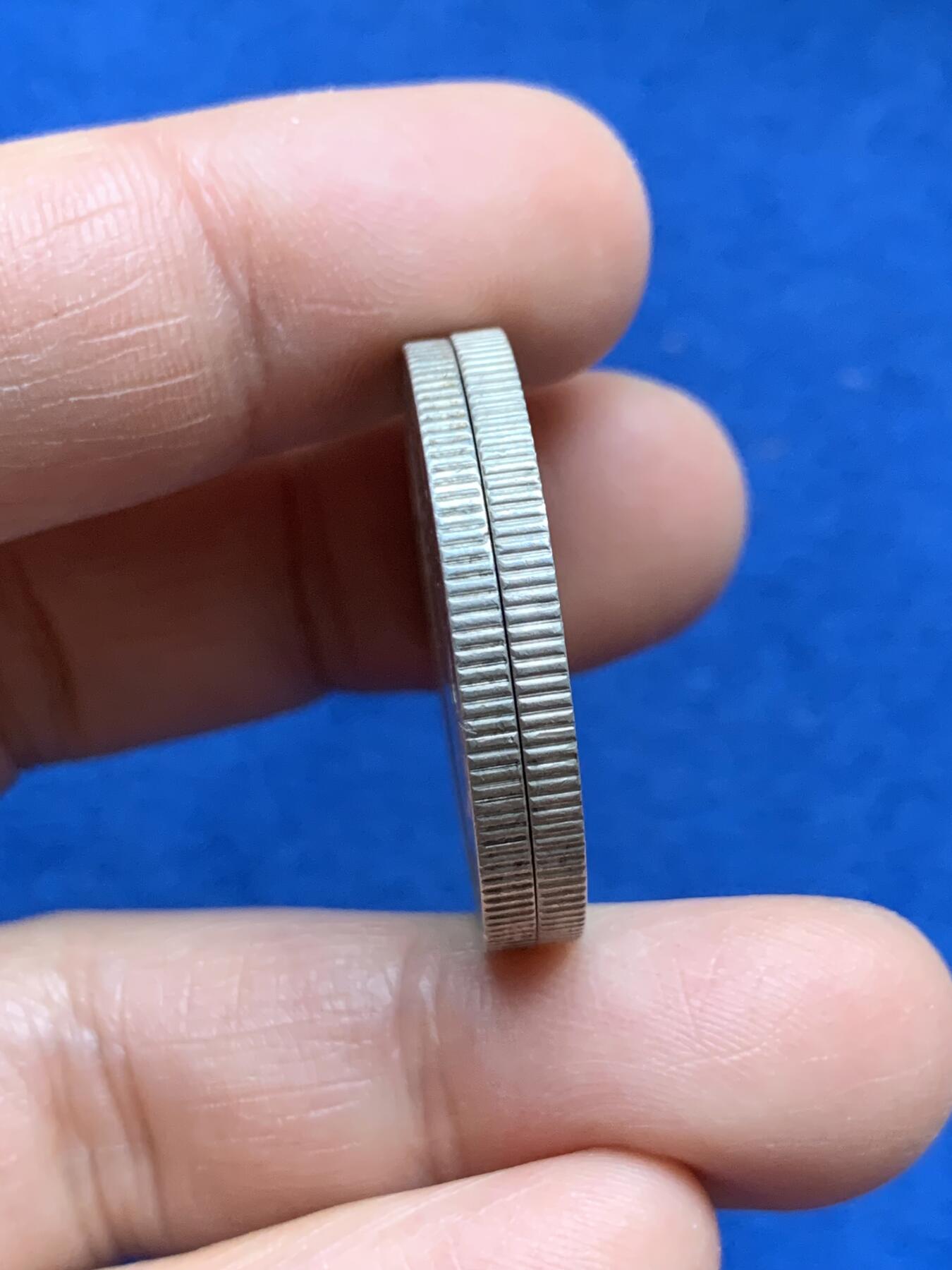 《竞宝斋》第360场 周日，周一  2场连拍 （全场包邮） 两枚一组 泰国1915年（BE2458）+ 1916年（BE2459）拉玛六世大象1泰铢银币