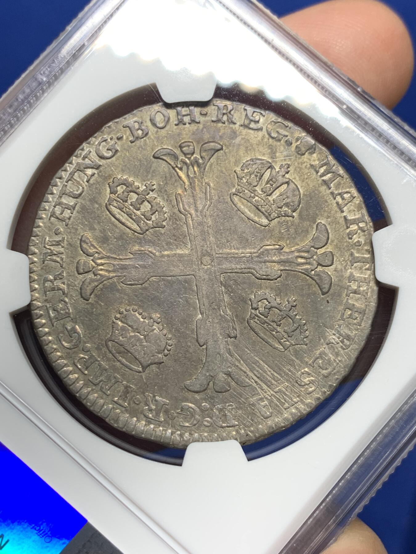 《竞宝斋》第360场 周日，周一  2场连拍 （全场包邮） NGC AU50 奥属尼德兰 1775年 1KT 泰勒型大银币