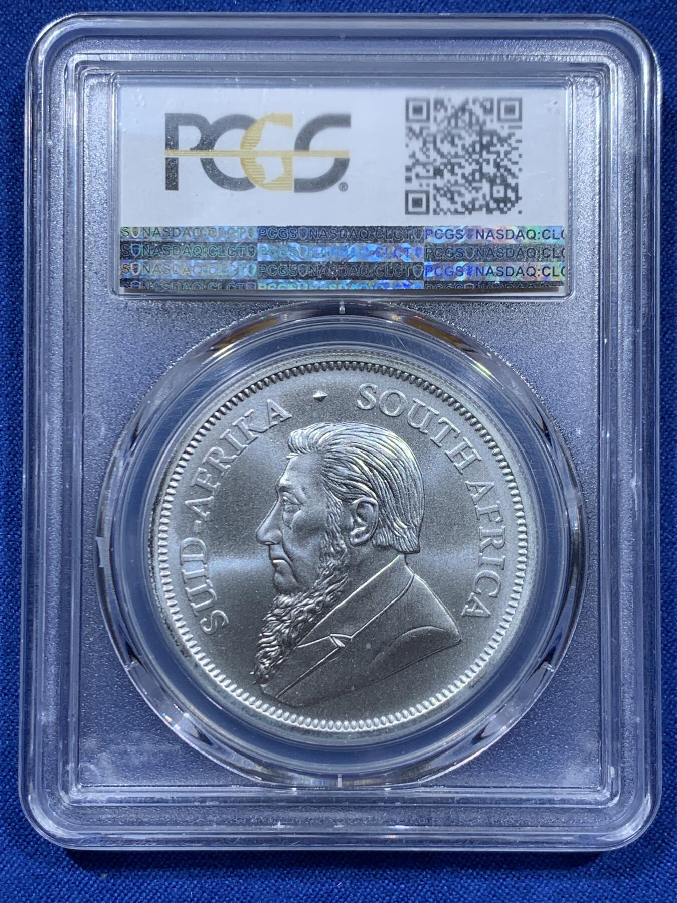《竞宝斋》第360场 周日，周一  2场连拍 （全场包邮） PCGS MS70 南非2018年1兰特蹬羚银币