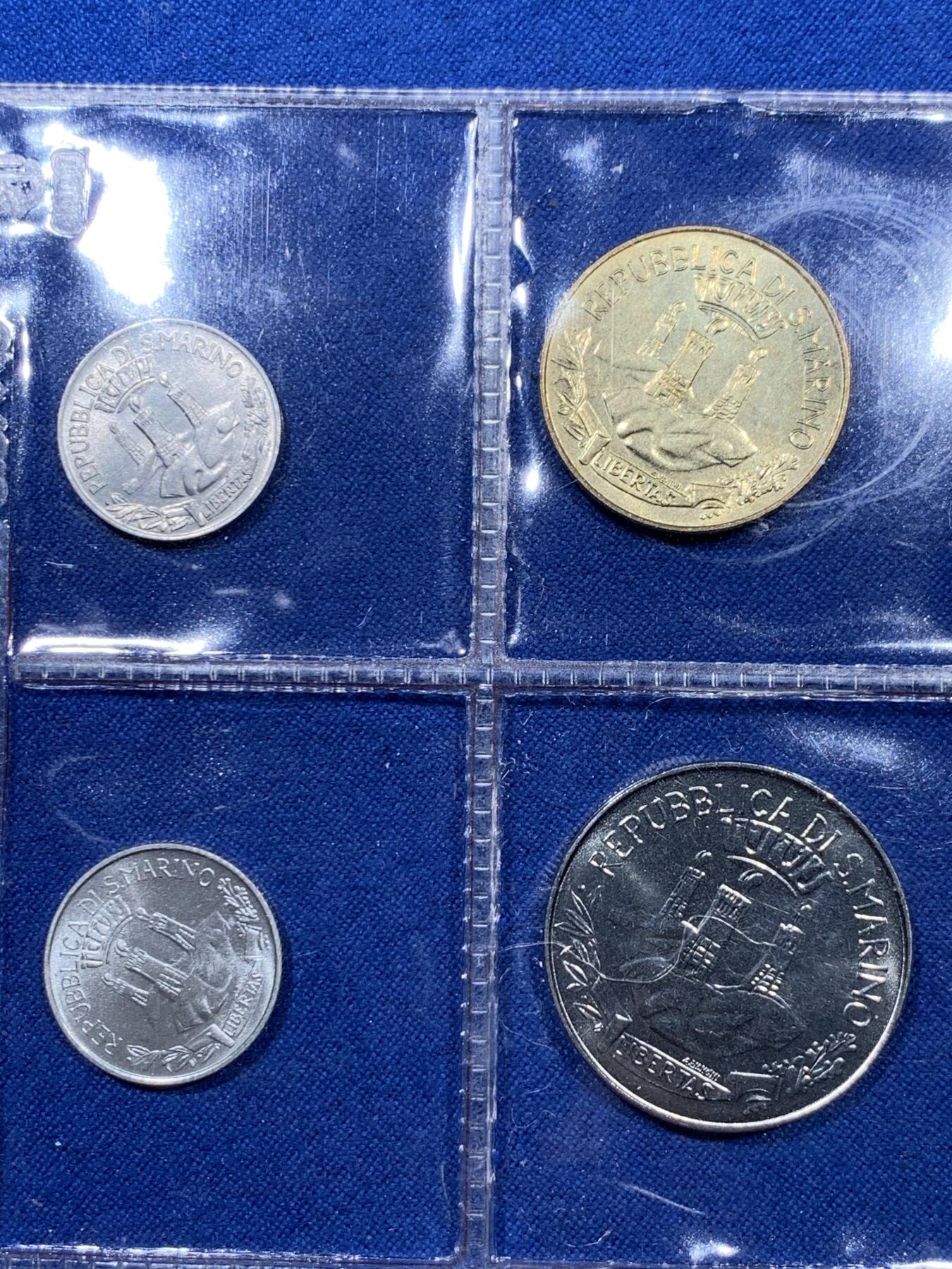 《竞宝斋》第360场 周日，周一  2场连拍 （全场包邮） 原盒证书 圣马力诺1982年9枚装套币 部分可取出