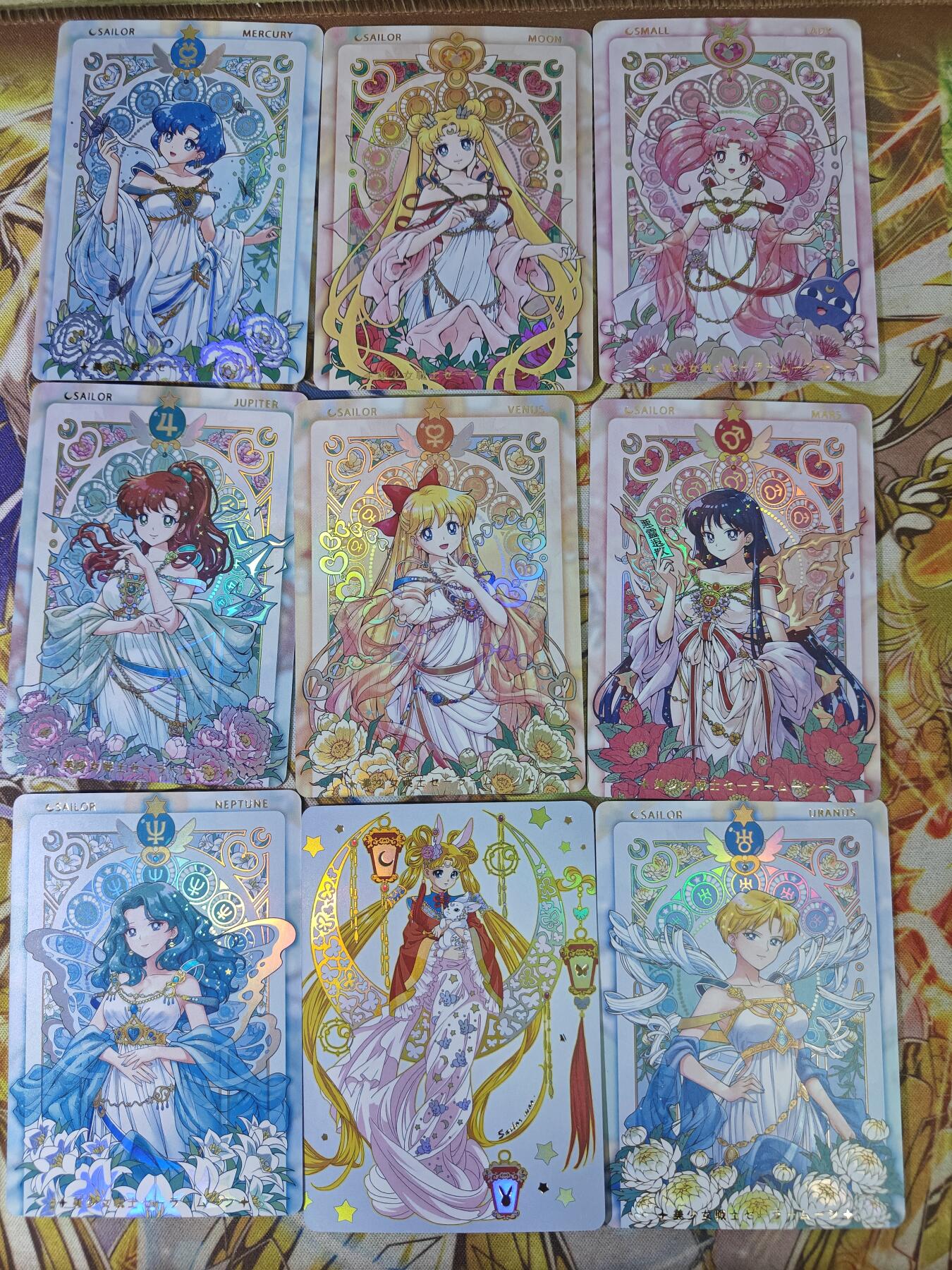 天玑星卡拍第七十六期《各种IP啥都有》持续收拍收评中 满赠三娘需备注 京珞卡牌 美少女战士 彩闪 一套9张 自制卡