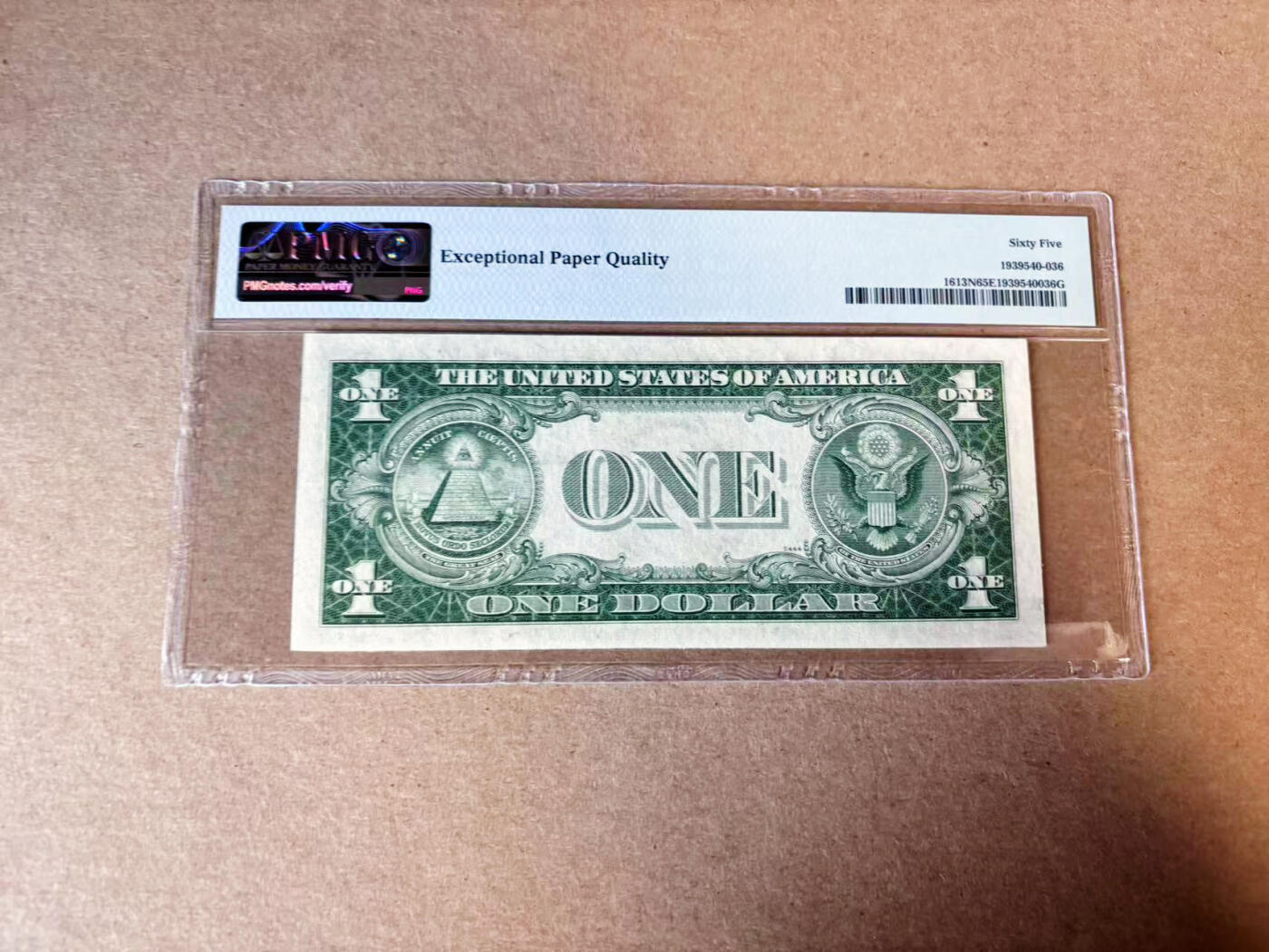 【Blue Auction】✨世界纸币精拍第629期【精】 美国 1935D 1美金 银币券 PMG65EPQ 