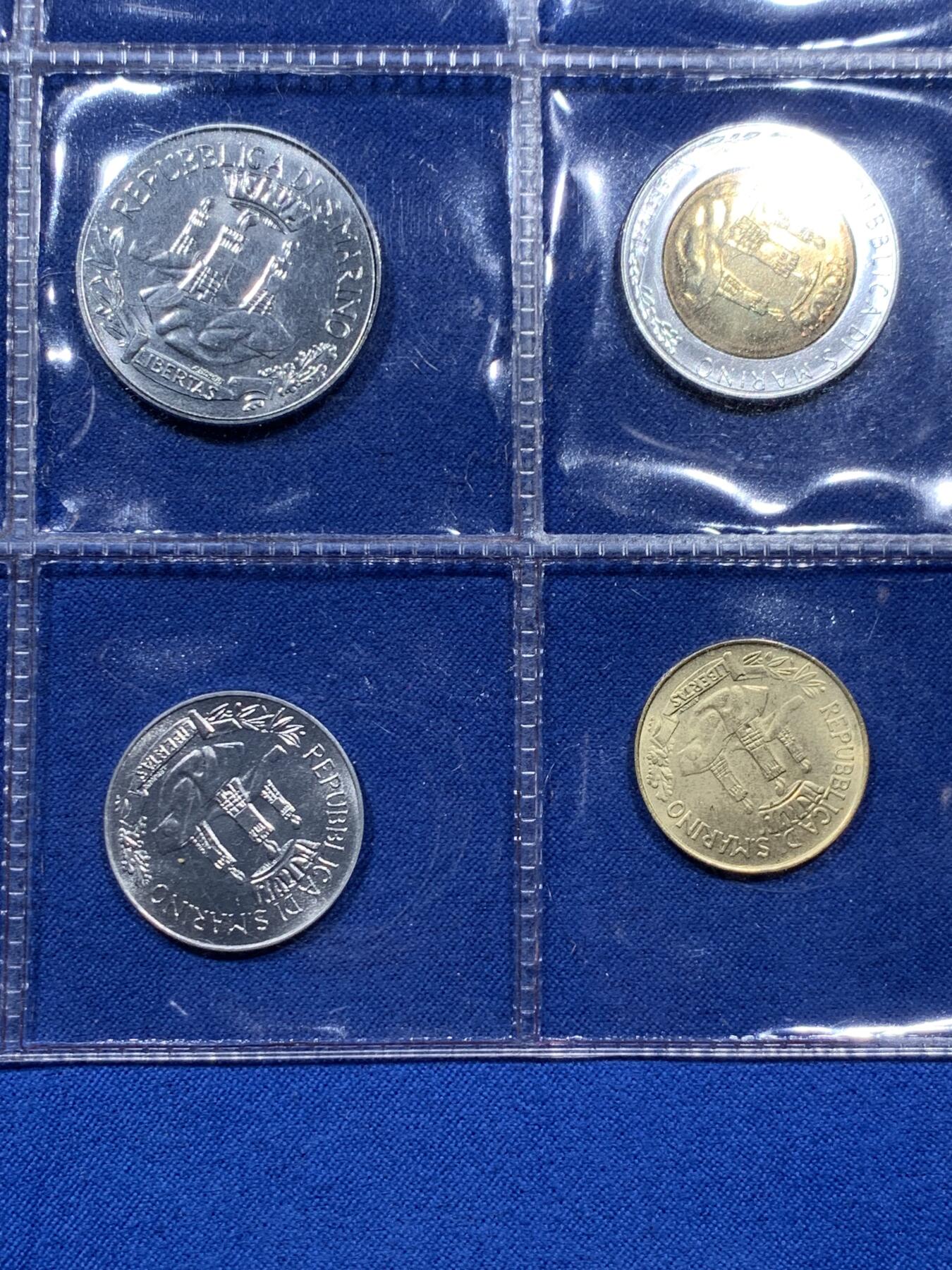 《竞宝斋》第360场 周日，周一  2场连拍 （全场包邮） 原盒证书 圣马力诺1982年9枚装套币 部分可取出