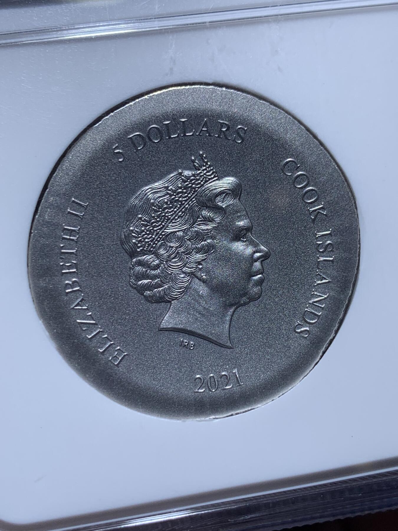 《竞宝斋》第360场 周日，周一  2场连拍 （全场包邮） NGC MS70ANTIQUED 库克2021雅典娜猫头鹰银币，智慧的象征，发行量999，送礼佳品，加厚盒装。