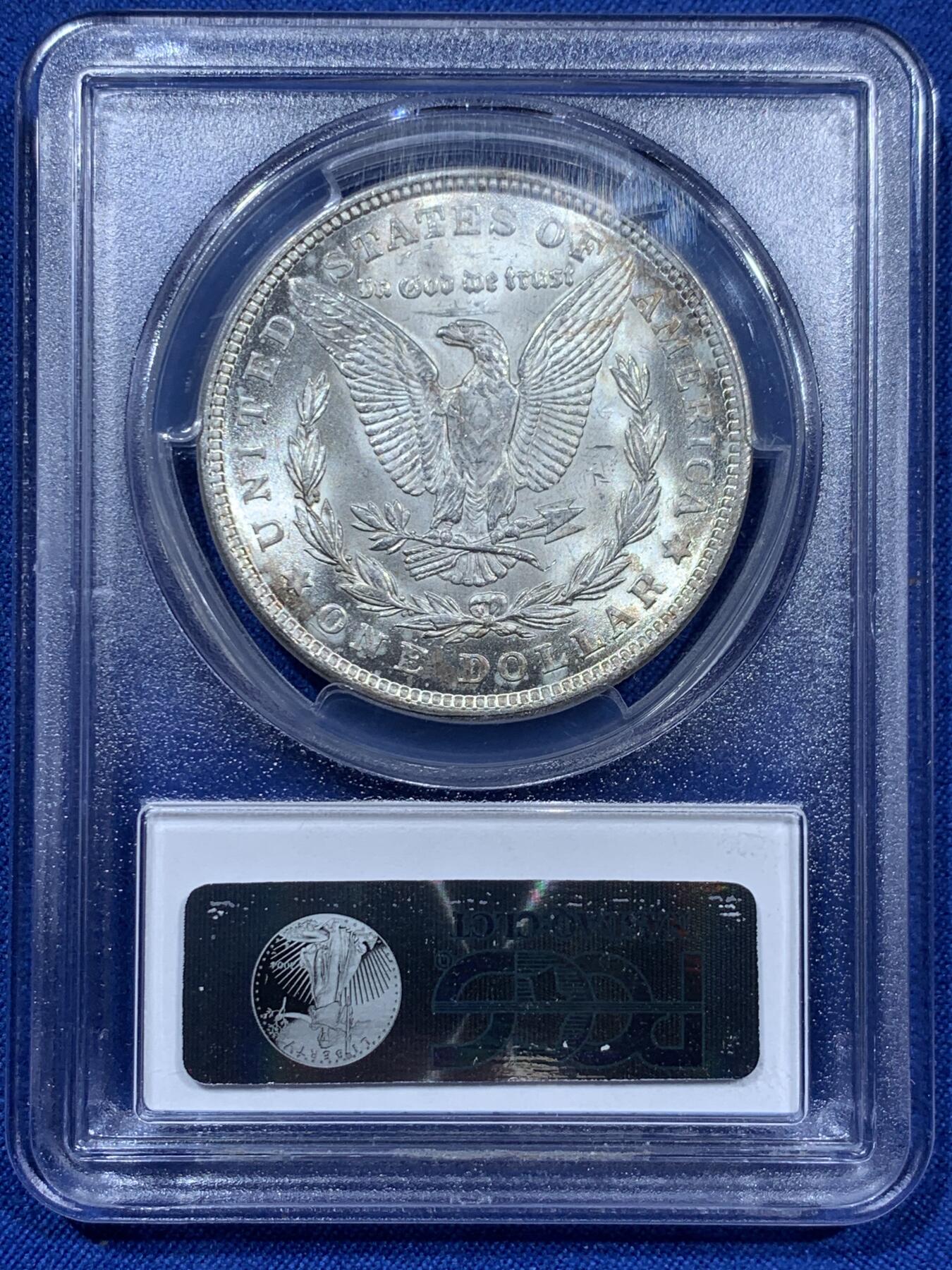 《竞宝斋》第360场 周日，周一  2场连拍 （全场包邮） PCGS MS63 美国1921年摩根1美元银币 性价比之选
